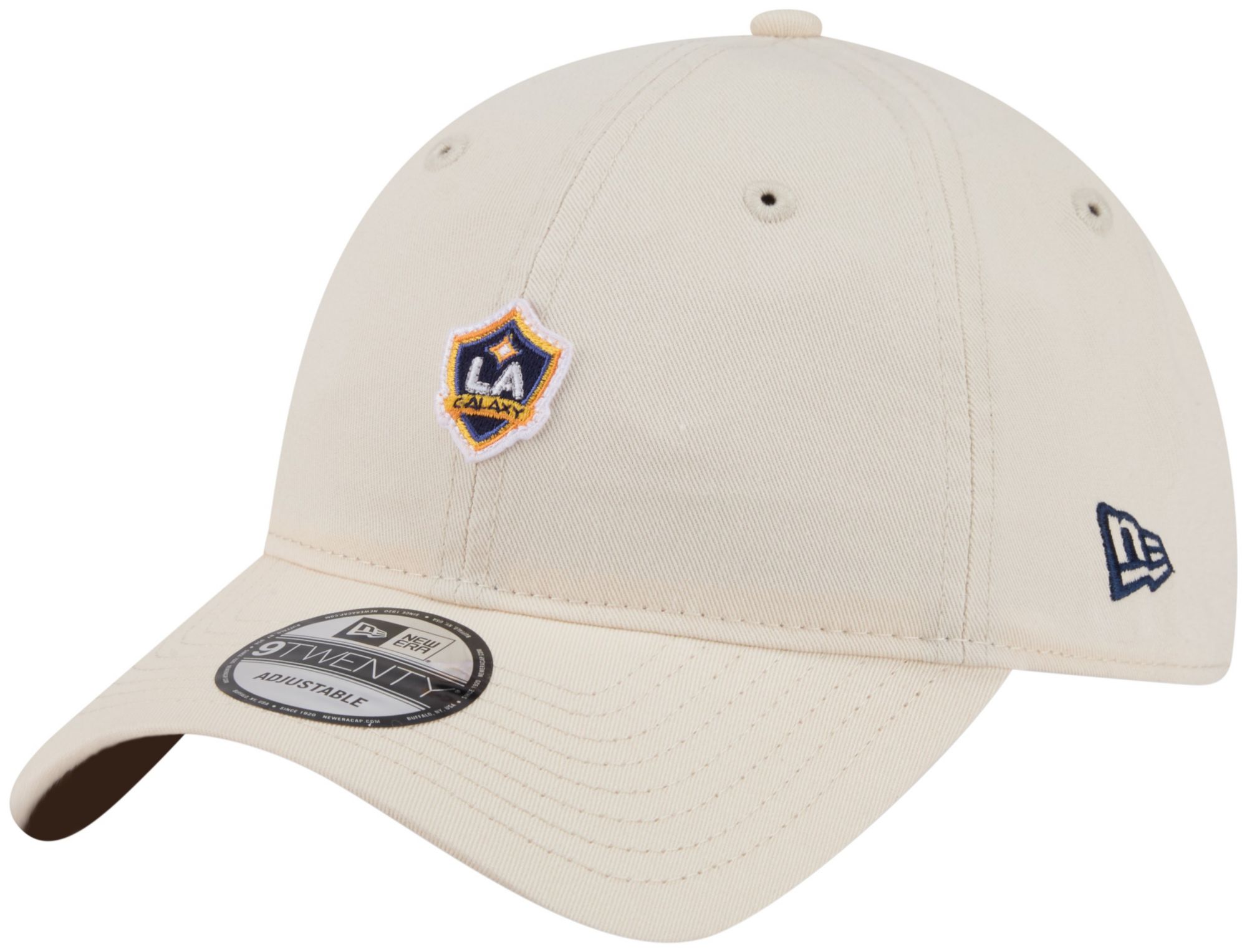 New Era Adult Los Angeles Galaxy Light Beige Logo 9Twenty Adjustable Hat