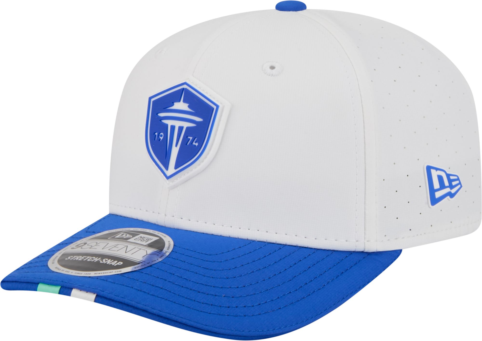 New Era Adult Seattle Sounders 2026 Bright Blue 9Seventy Adjustable Hat