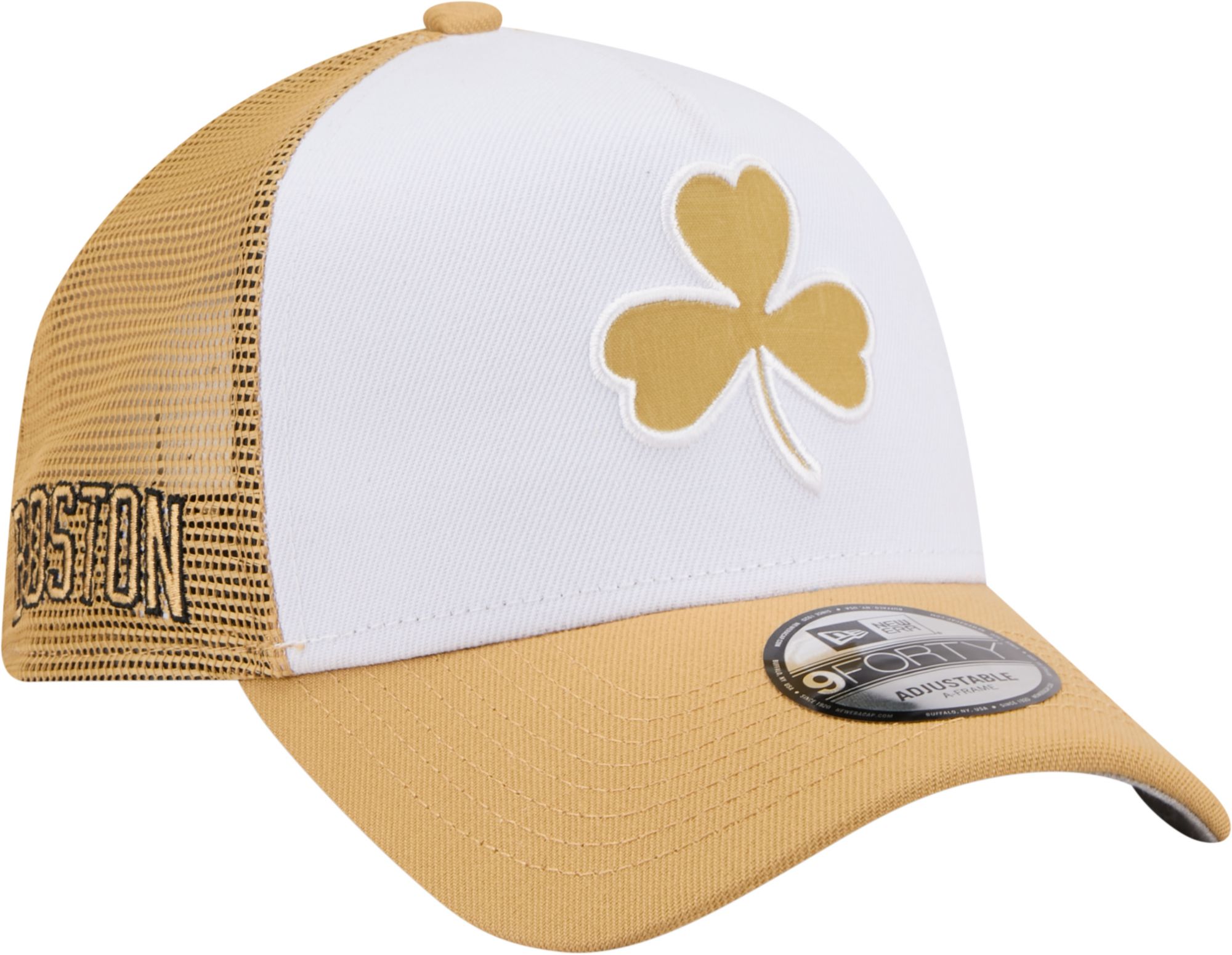 New Era Adult 2025-26 City Edition Boston Celtics 9Forty Logo Trucker Hat
