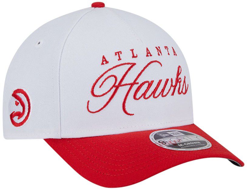 New Era Adult Atlanta Hawks 2025 NBA Draft White 9Forty Adjustable Hat