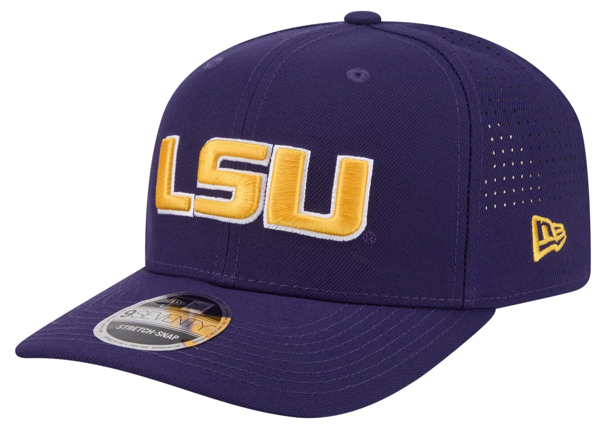 New Era Adult LSU Tigers Purple 9Seventy Performance Adjustable Stretch-Snap Hat