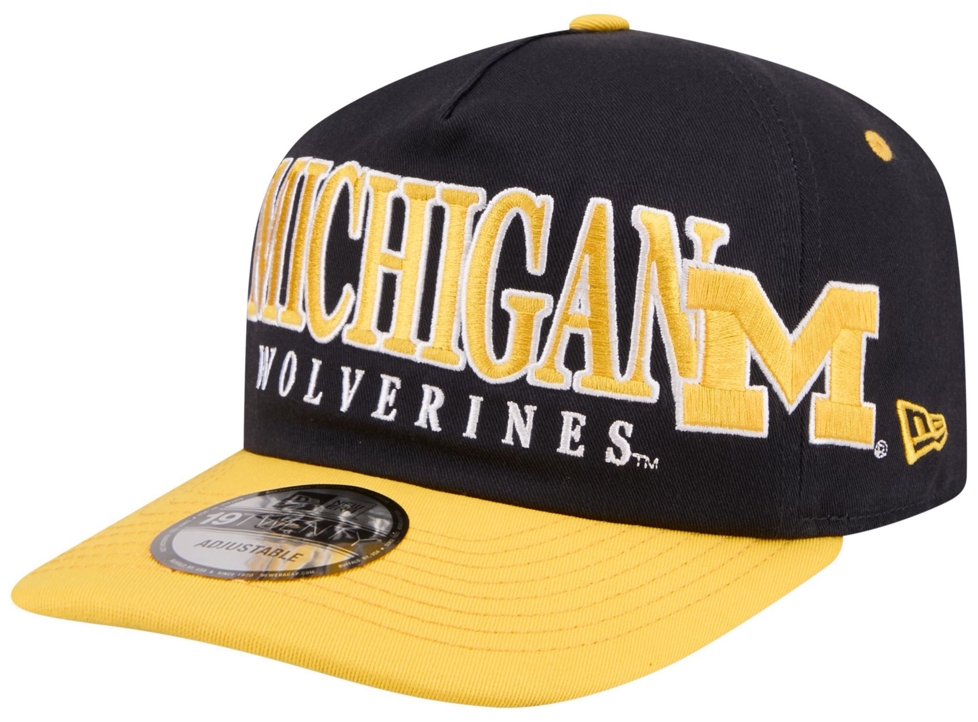 New Era Adult Michigan Wolverines Navy March Madness 19Twenty Adjustable Hat