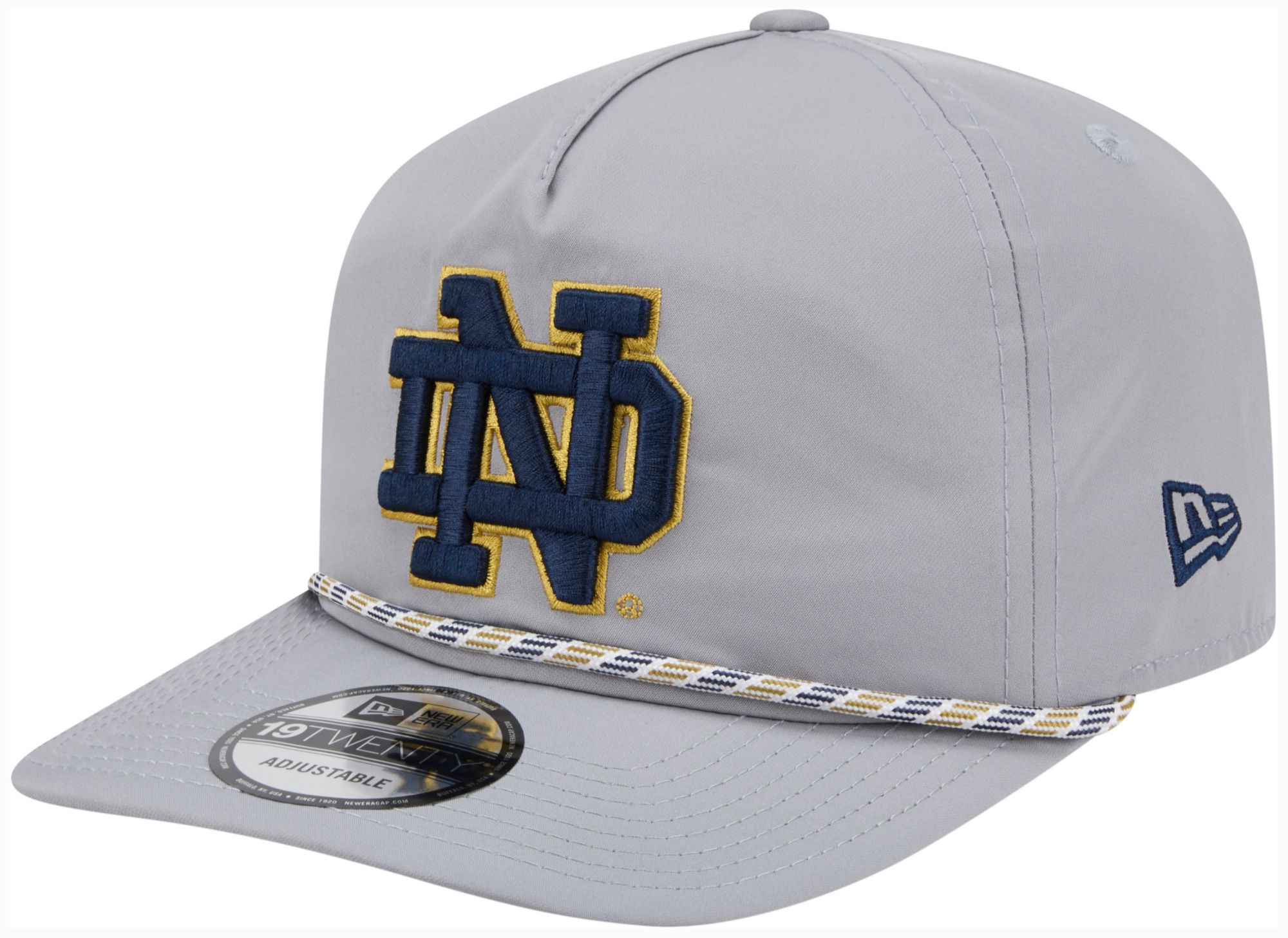 New Era Adult Notre Dame Fighting Irish Gray 19Twenty Featherweight Hat