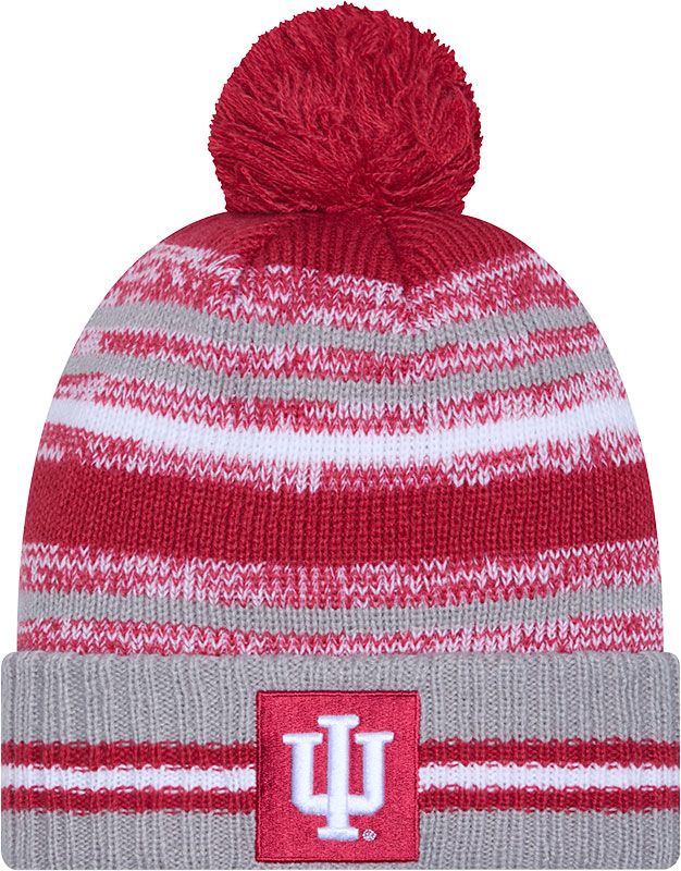 New Era Adult Indiana Hoosiers Dark Red Cheer Knit Hat
