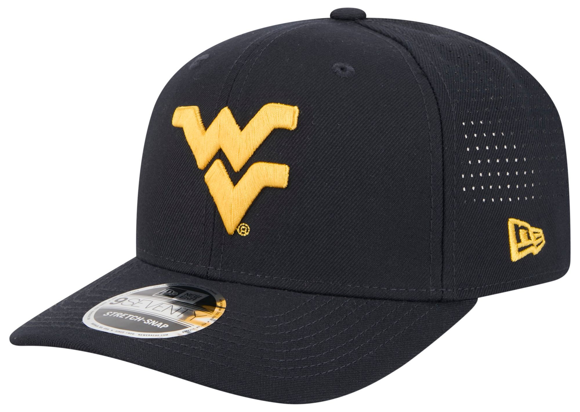 New Era Adult West Virginia Mountaineers Navy 9Seventy Performance Adjustable Stretch-Snap Hat