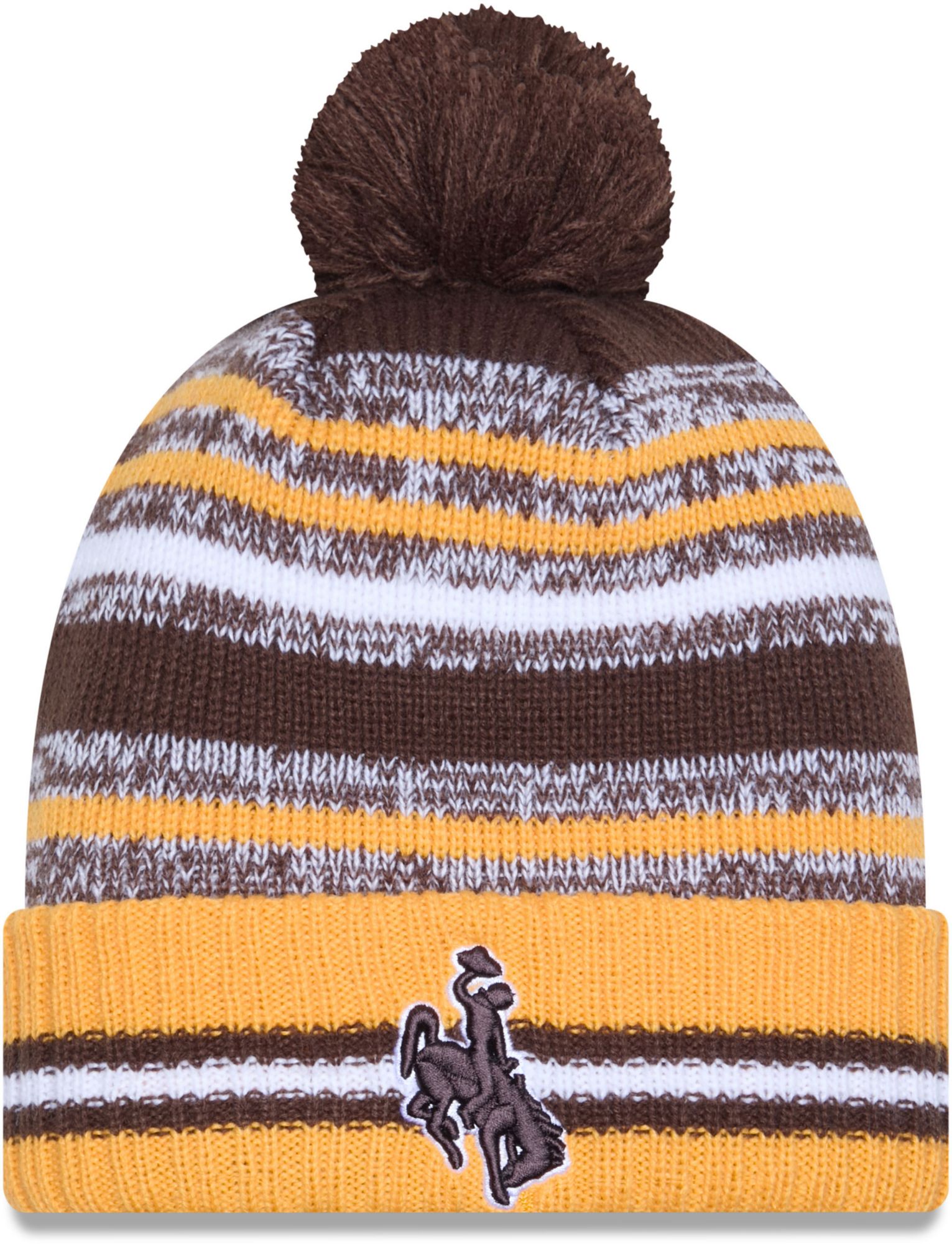 New Era Adult Wyoming Cowboys Dark Brown Cheer Knit Hat