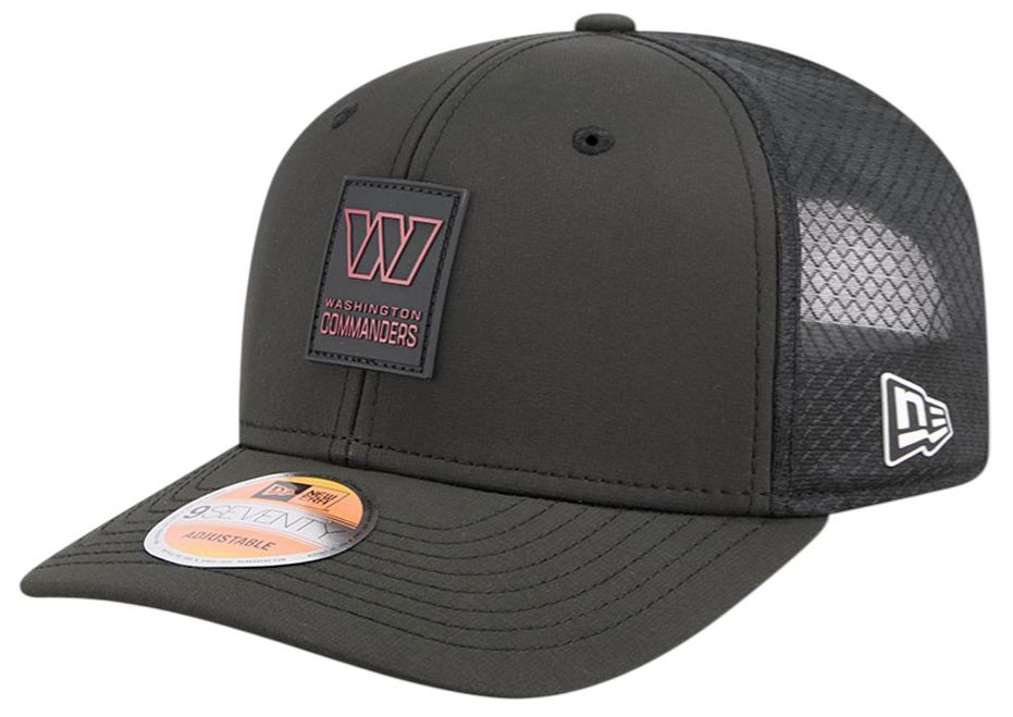 New Era Adult Washington Commanders Sideline 2025 Black 9Seventy Adjustable Trucker Hat