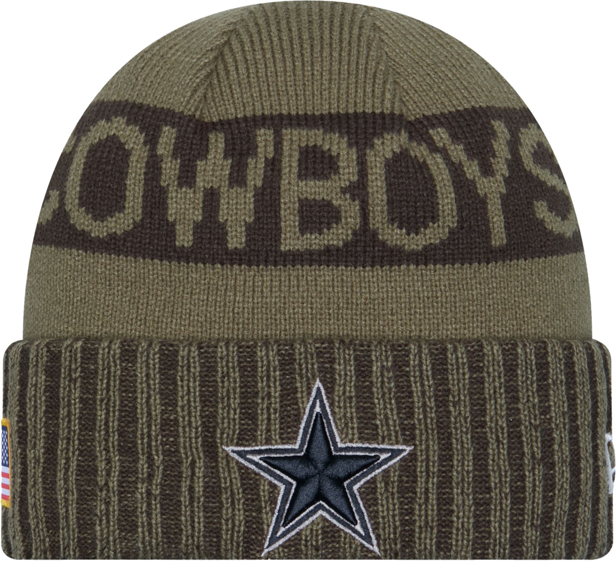 New Era Adult Dallas Cowboys Salute To Service 2025 Moss Knit Beanie
