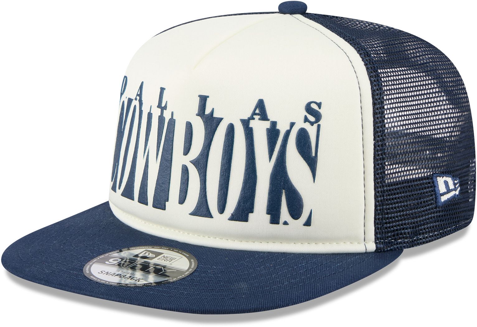 New Era Adult Dallas Cowboys Navy Team Cutout 9Fifty Adjustable Snapback Hat