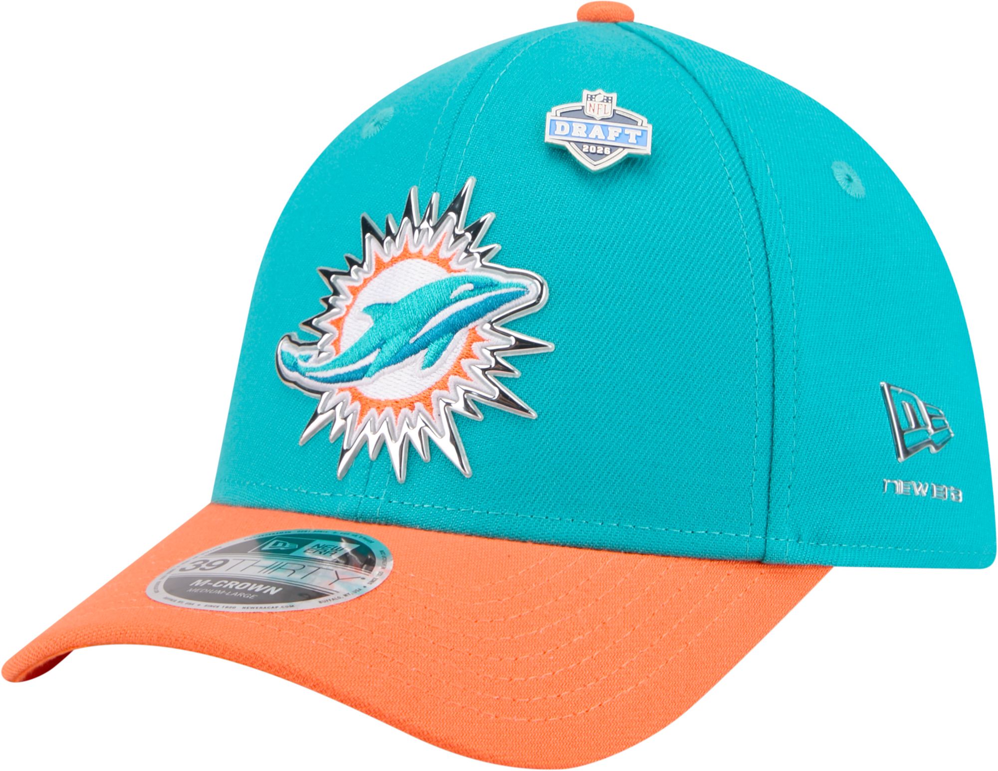 New Era Adult Miami Dolphins NFL Draft 2026 39Thirty Adjustable Hat