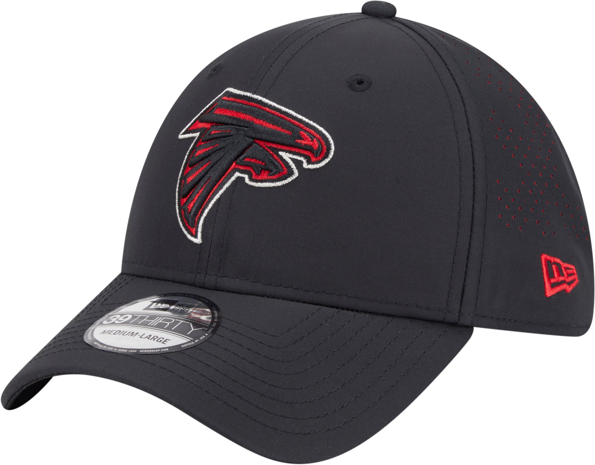 New Era Adult Atlanta Falcons Black Night 39Thirty Stretch Fit Hat