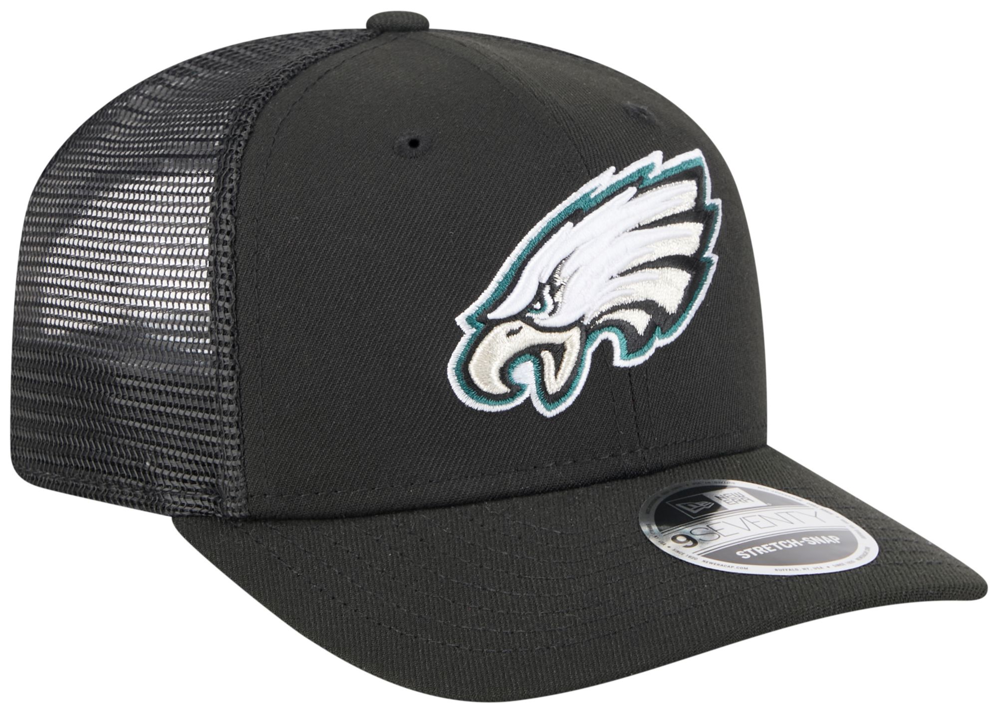 New Era Adult Philadelphia Eagles Black 9Seventy Adjustable Trucker Hat