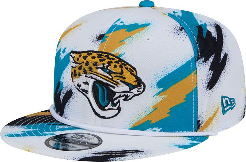 New Era Adult Jacksonville Jaguars Paint Teal 9fifty Adjustable Hat