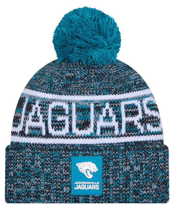 New Era Adult Jacksonville Jaguars Turquoise Sideline Sport Knit Beanie