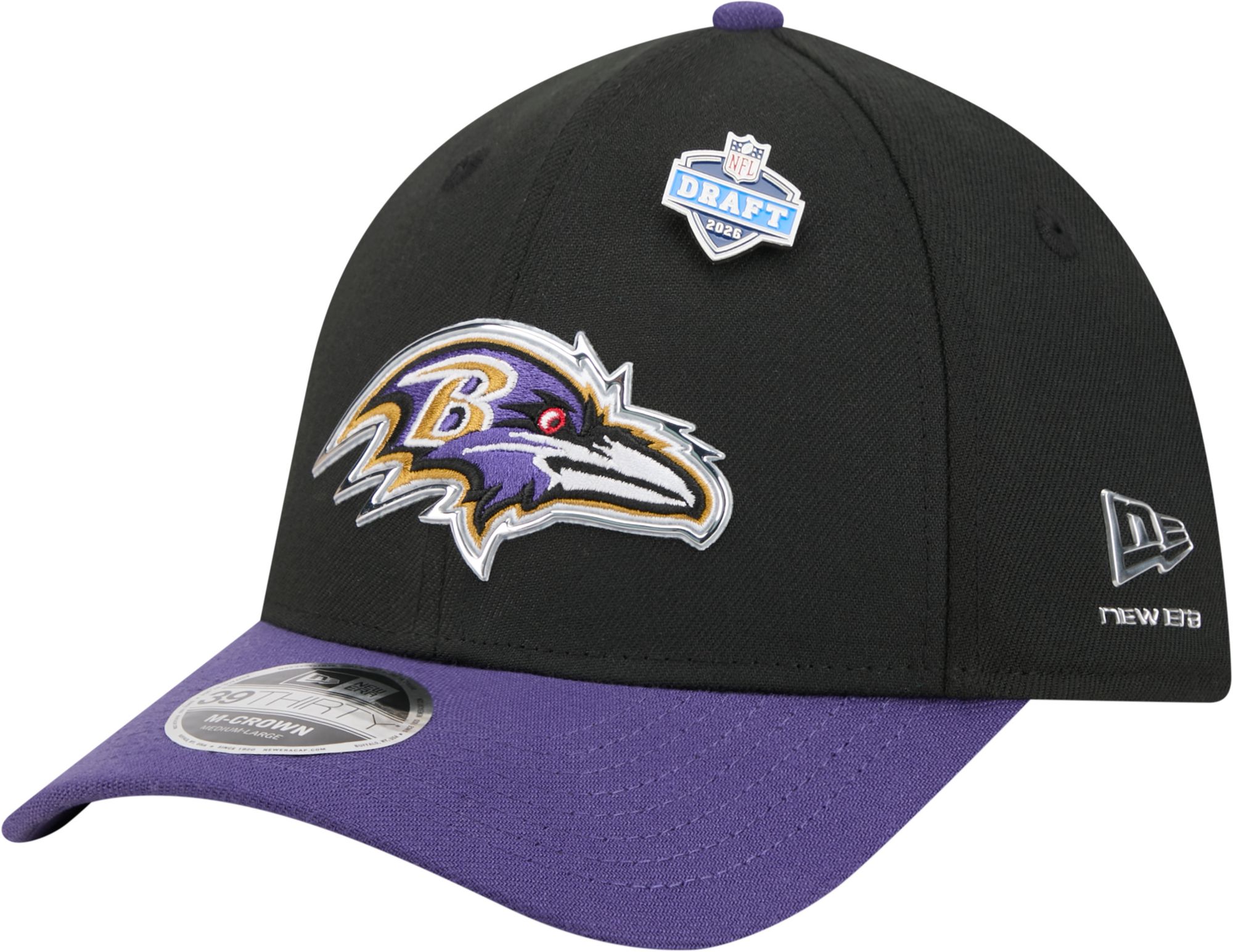 New Era Adult Baltimore Ravens NFL Draft 2026 39Thirty Adjustable Hat