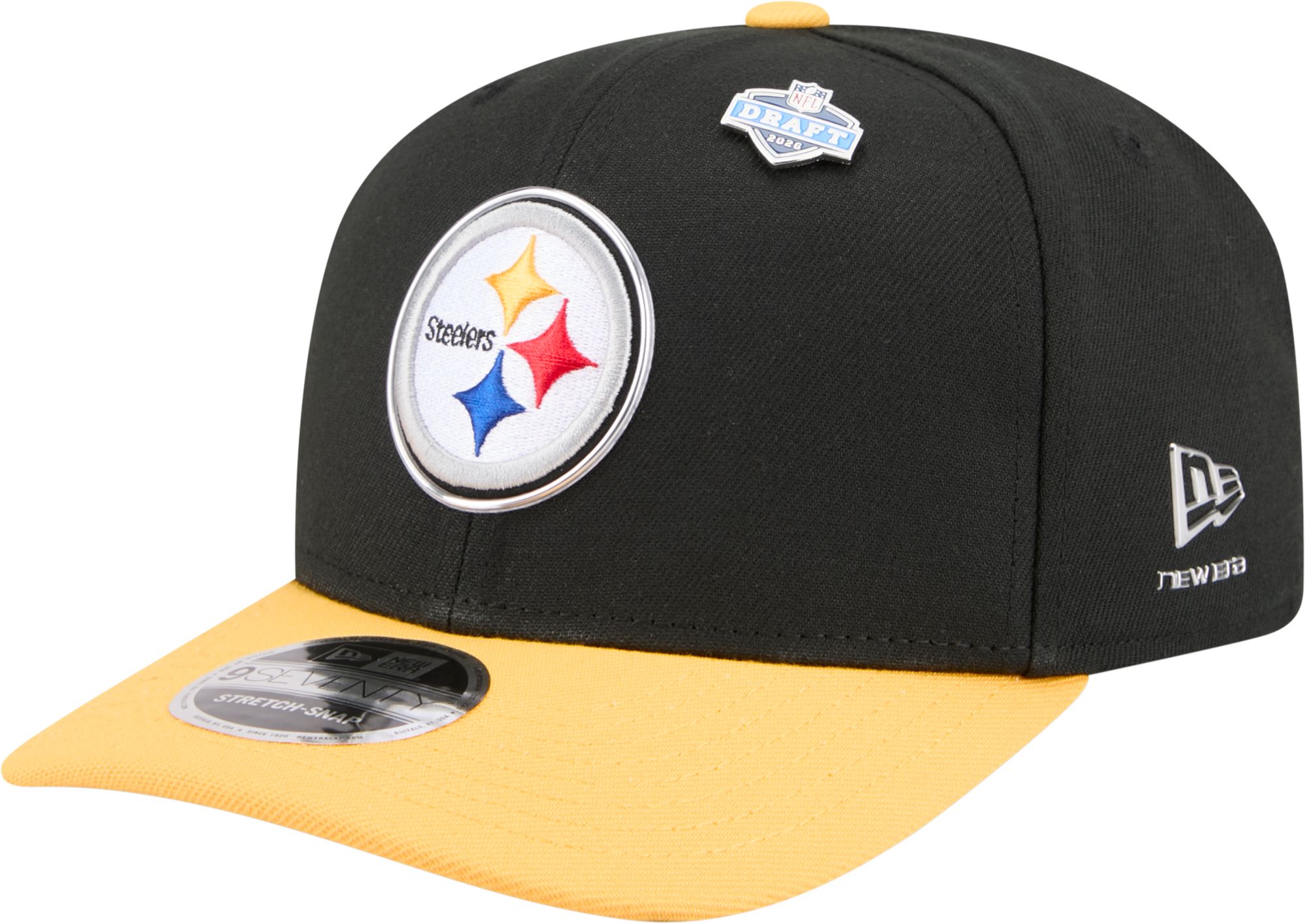 New Era Adult Pittsburgh Steelers NFL Draft 2026 Black 9Seventy Adjustable Hat