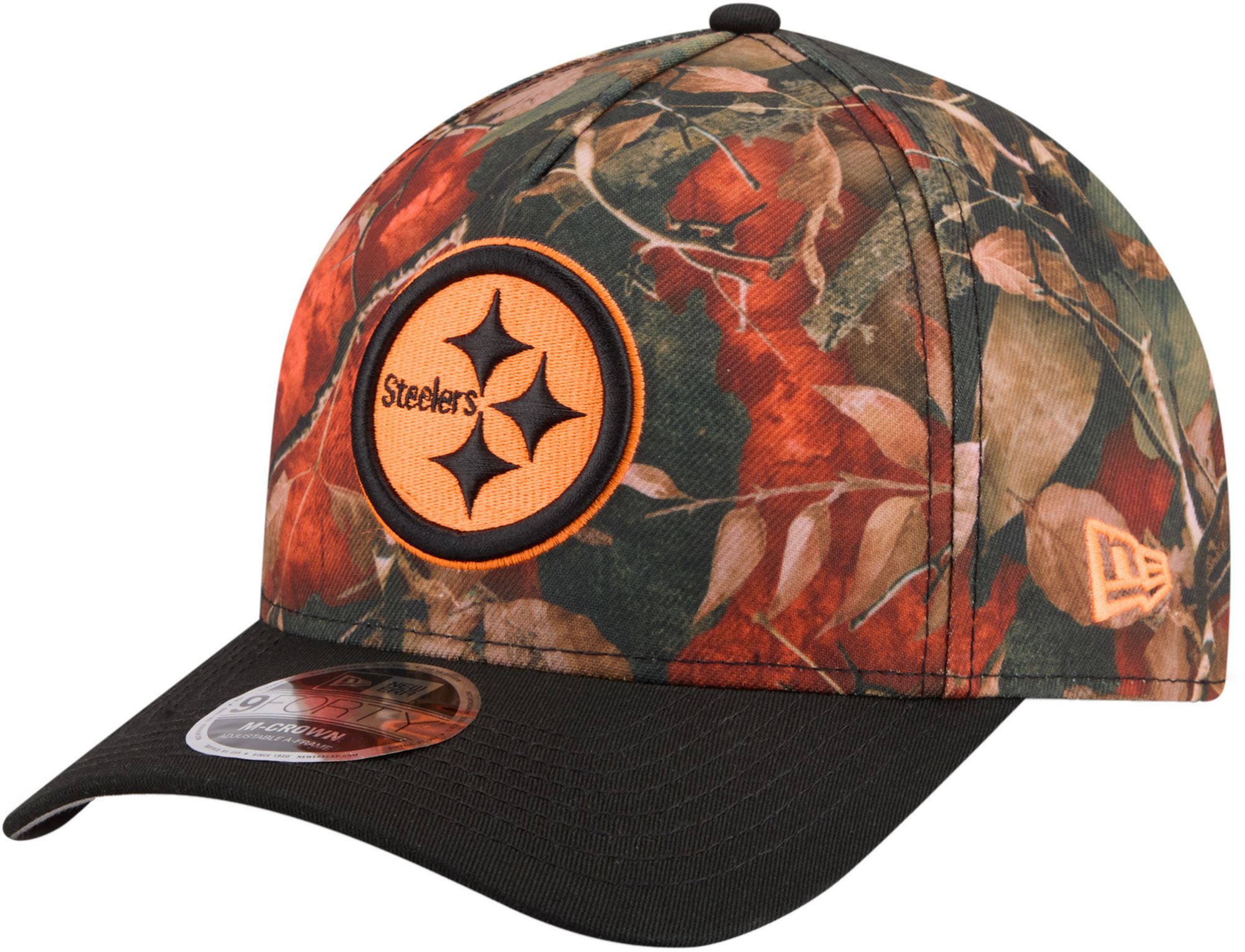 New Era Adult Pittsburgh Steelers Orange Leaves 9Forty Adjustable Hat