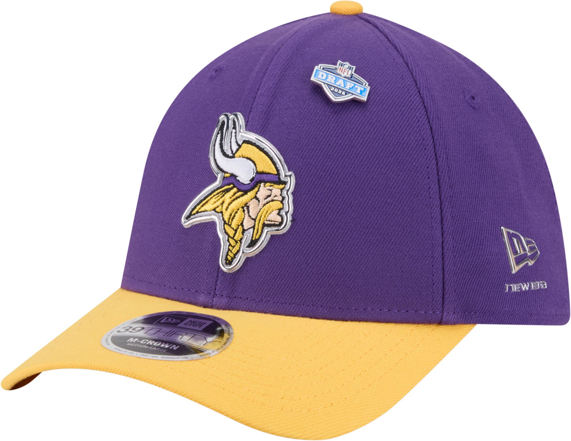 New Era Adult Minnesota Vikings NFL Draft 2026 39Thirty Adjustable Hat