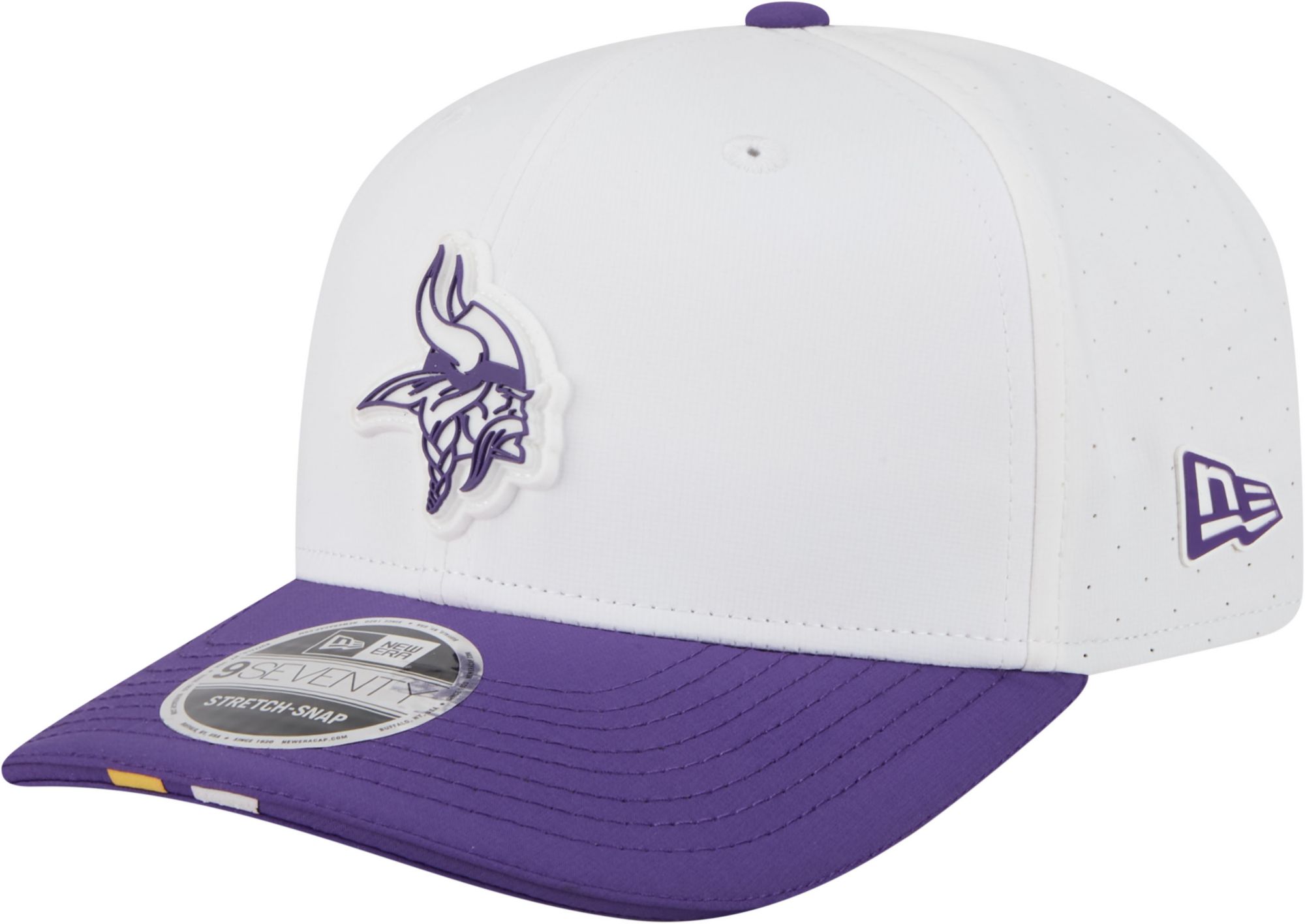 New Era Adult Minnesota Vikings Training Camp 2025 White 9Seventy Adjustable Hat