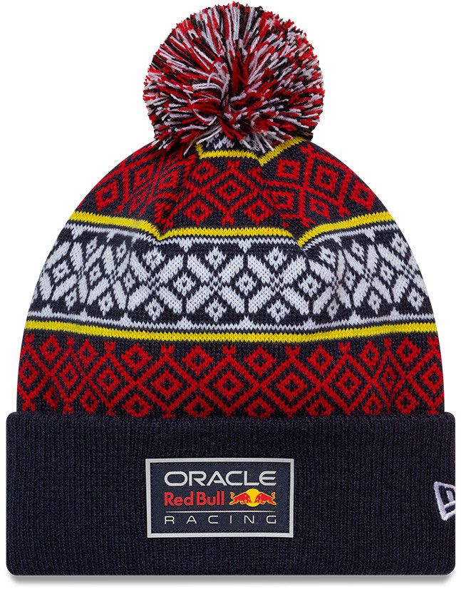 New Era Men's F1 Red Bull Racing Blue Christmas Knit Beanie