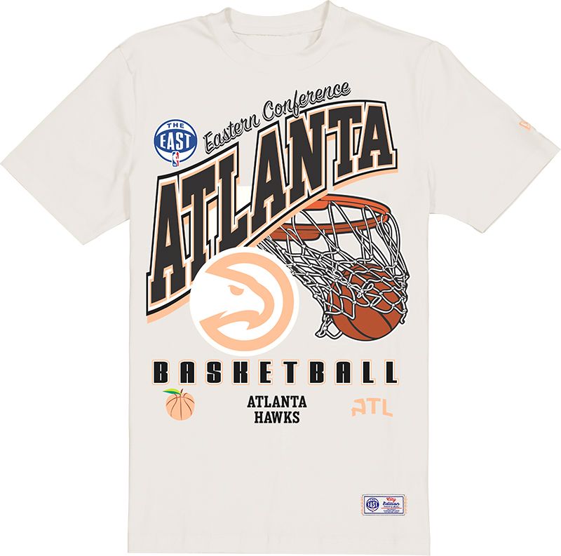 New Era Adult 2025-26 City Edition Atlanta Hawks Puff Ink T-Shirt