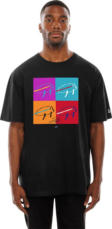 New Era Men's Buffalo Bills Black Billustration Block T-Shirt