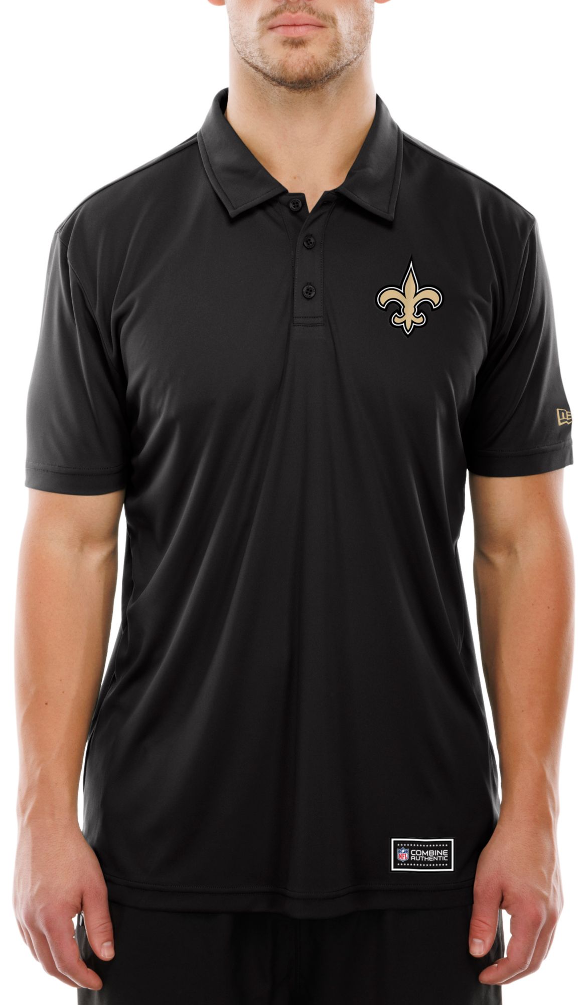 New Era Men's New Orleans Saints Black Combine Polo