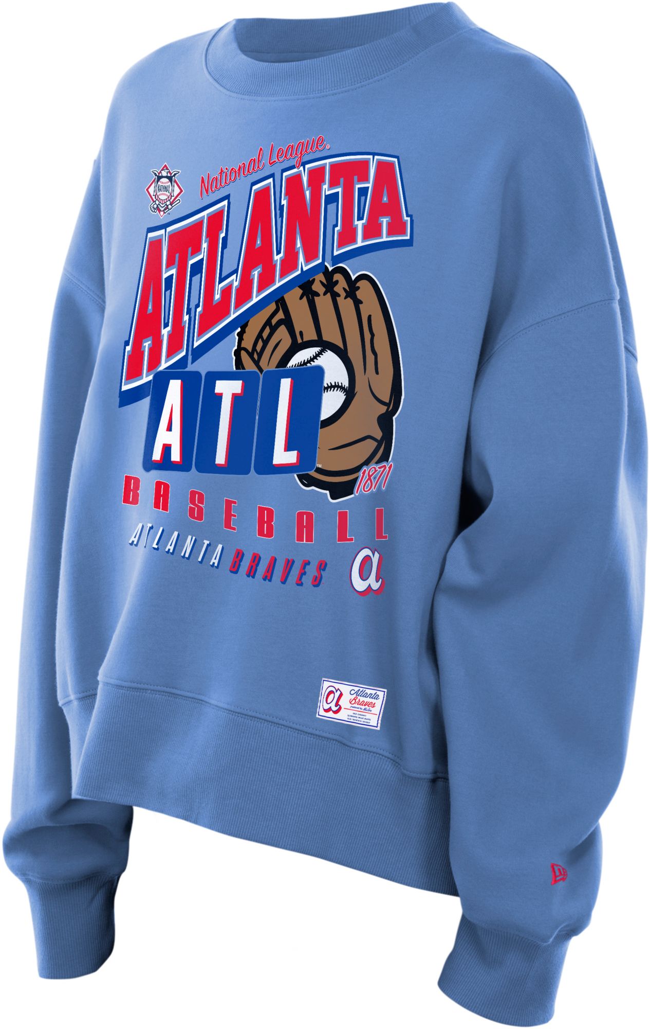 New Era Women's Atlanta Braves Blue Throwback 2026 City Connect Crewneck Sweatshirt