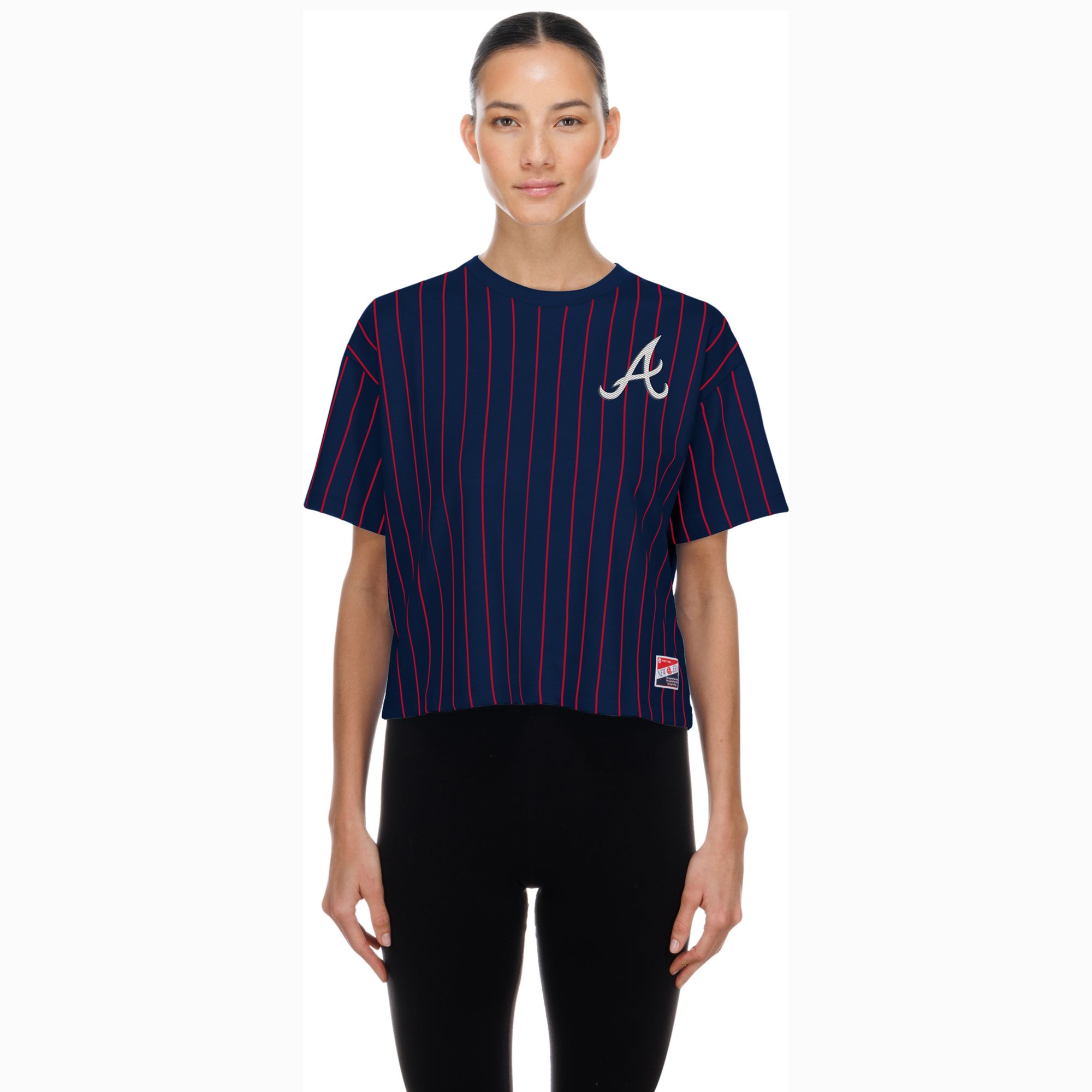 New Era Women's Atlanta Braves Navy Throwback T-Shirt