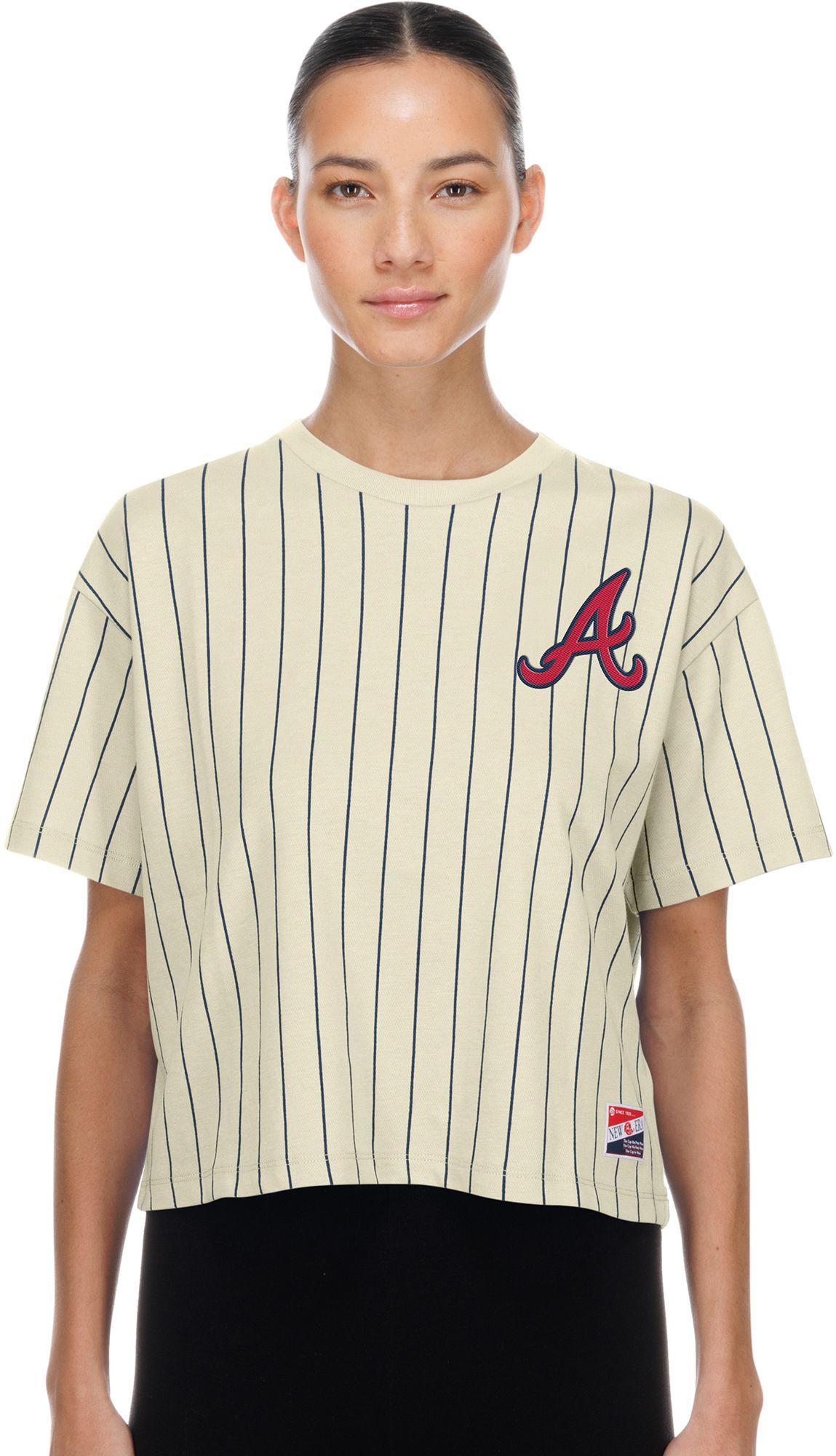 New Era Women's Atlanta Braves White Throwback T-Shirt