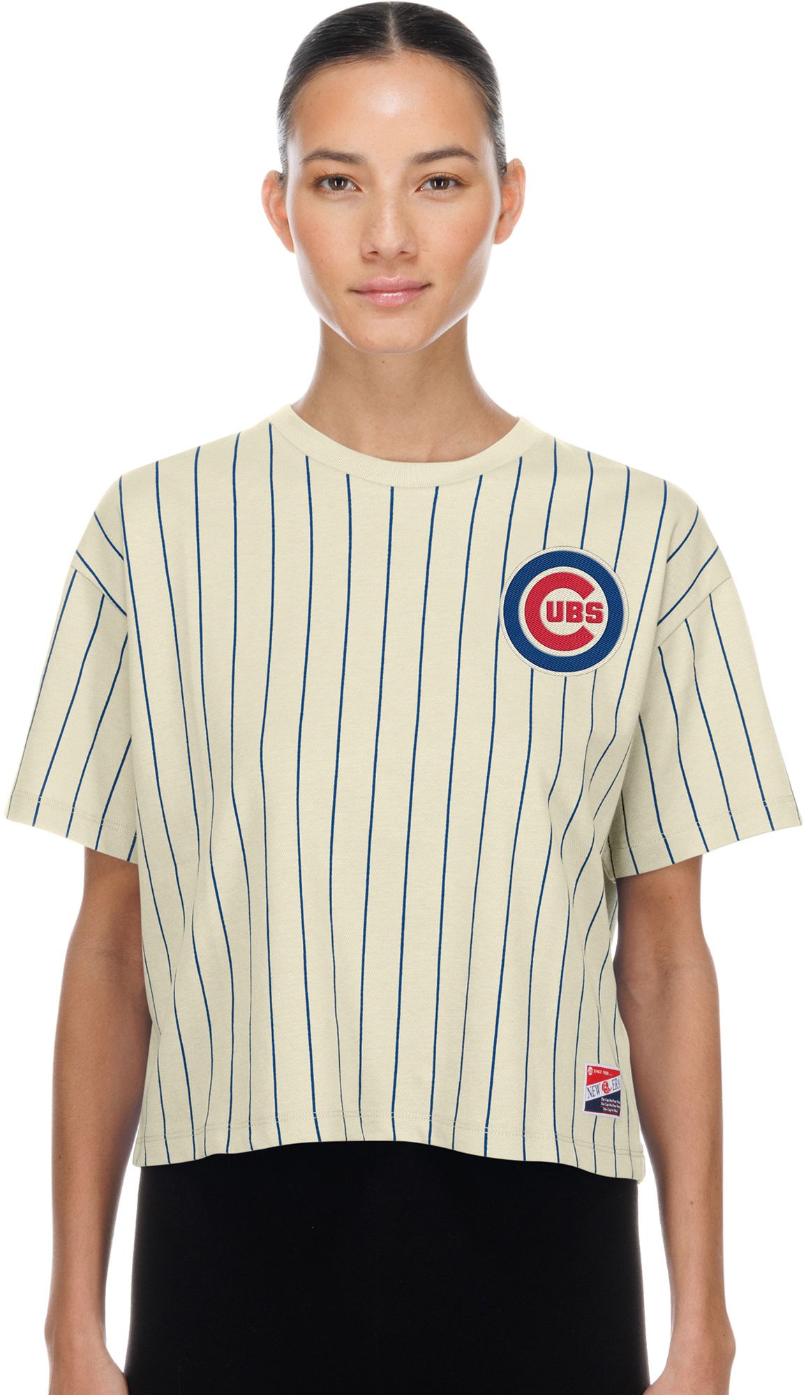 New Era Women's Chicago Cubs White Throwback T-Shirt