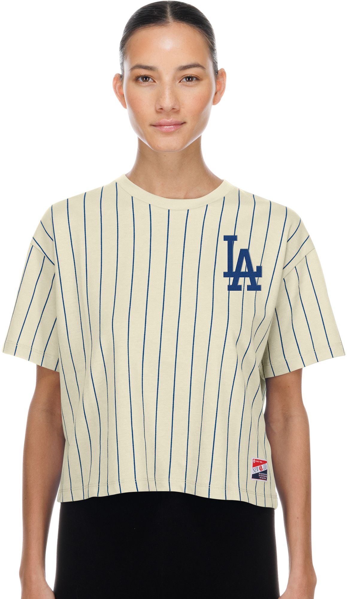 New Era Women's Los Angeles Dodgers White Throwback T-Shirt