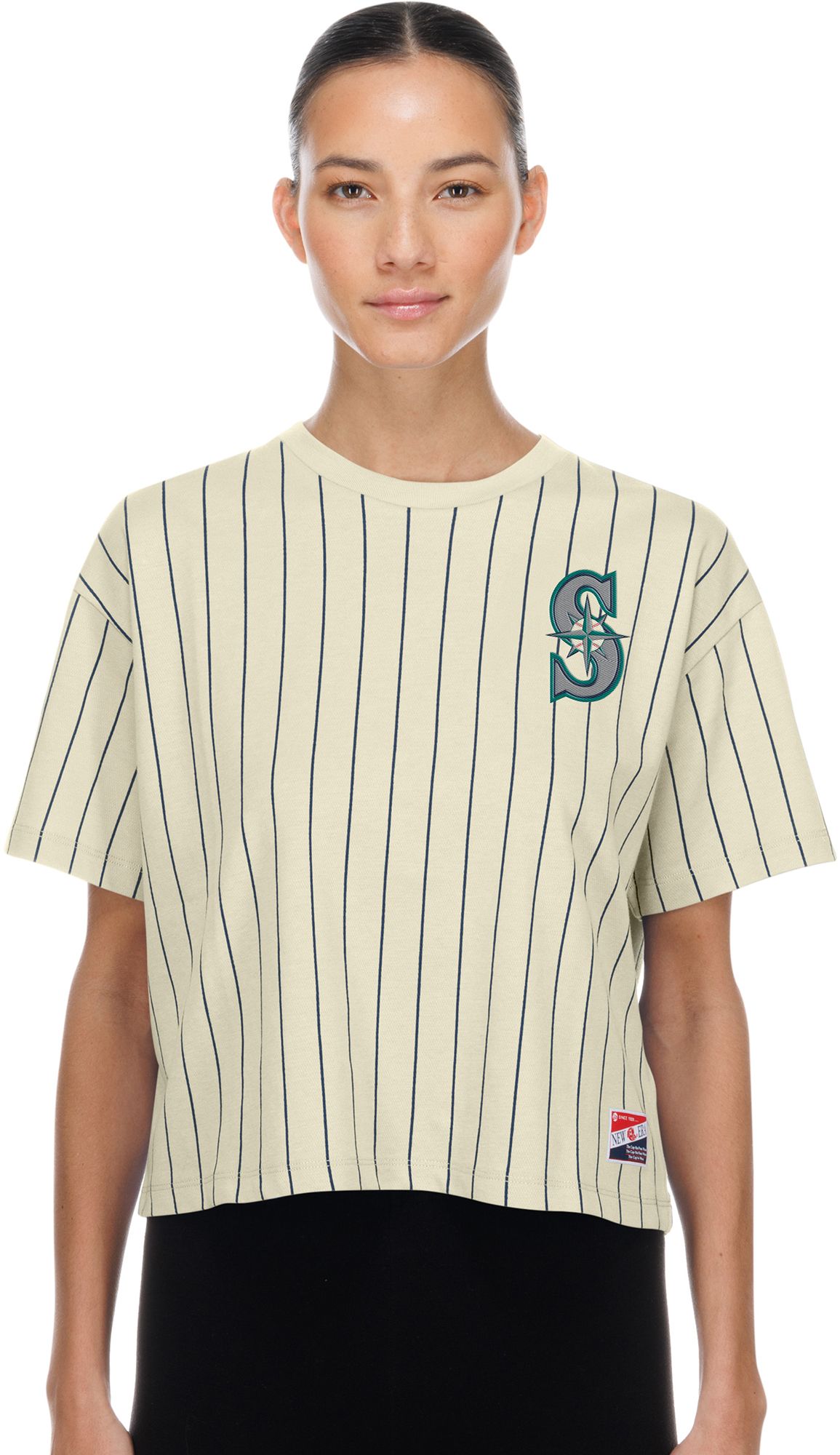 New Era Women's Seattle Mariners White Throwback T-Shirt