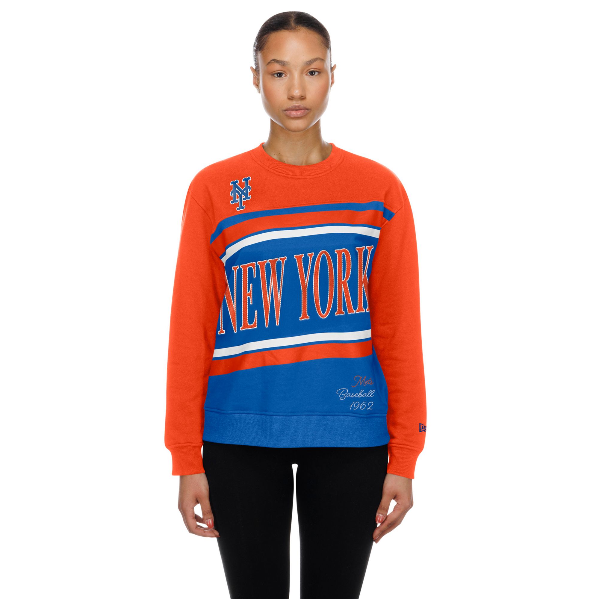 New Era Women's New York Mets Blue Game Day Crewneck Sweatshirt