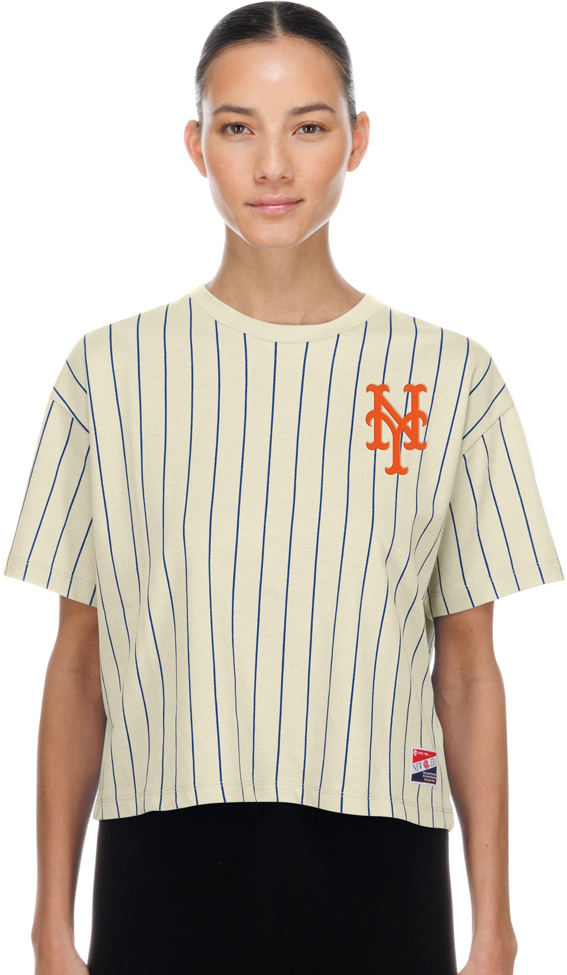New Era Women's New York Mets White Throwback T-Shirt