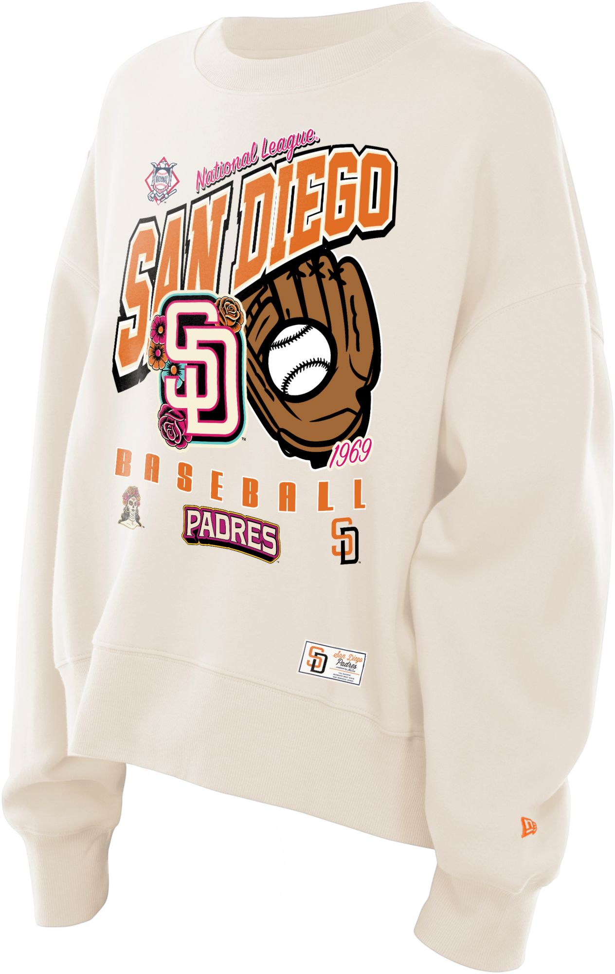 New Era Women's San Diego Padres White Throwback 2026 City Connect Crewneck Sweatshirt