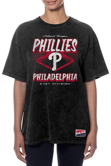 New Era Women's Philadelphia Phillies Black Throwback T-Shirt