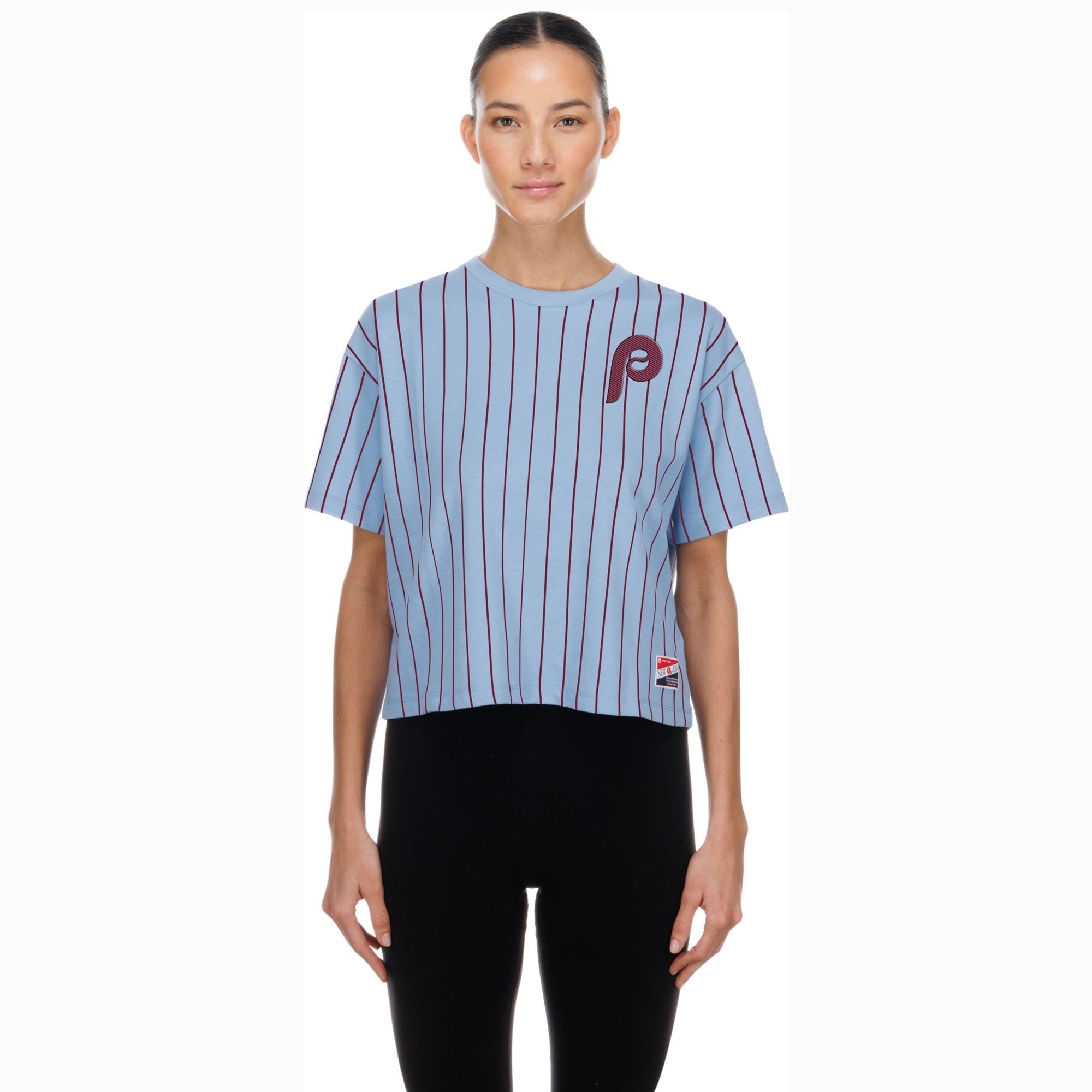 New Era Women's Philadelphia Phillies Blue Throwback T-Shirt