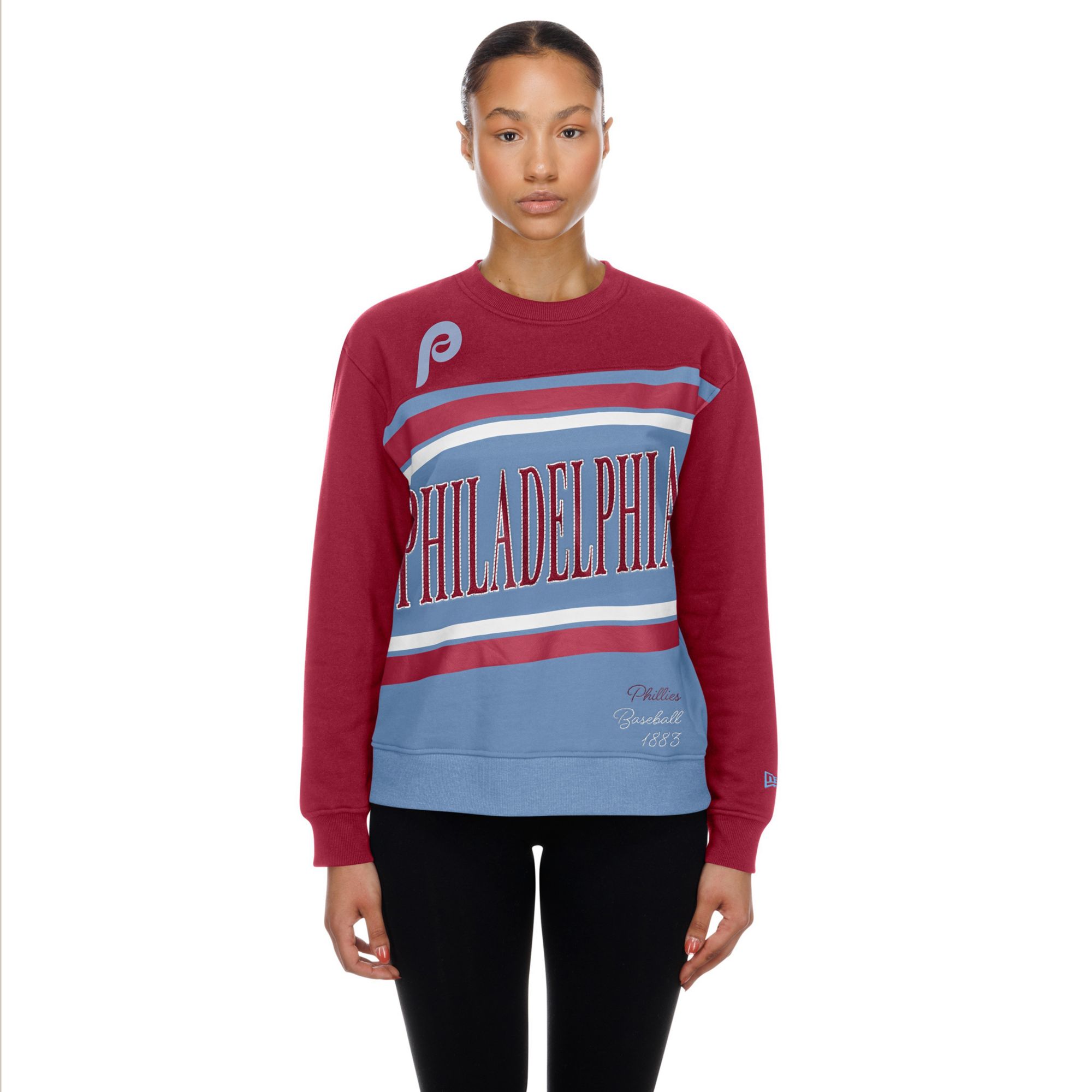 New Era Women's Philadelphia Phillies Blue Game Day Crewneck Sweatshirt