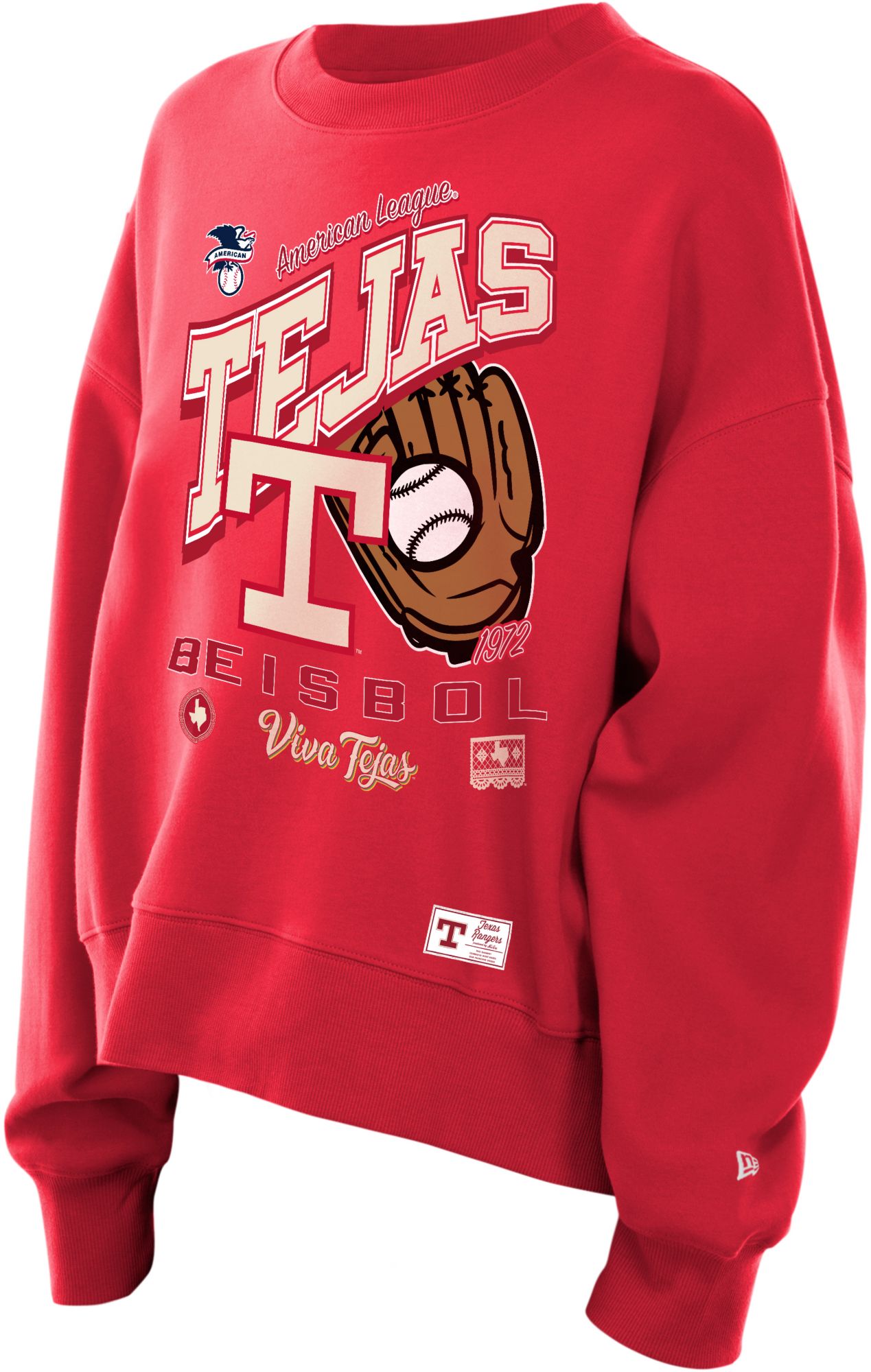 New Era Women's Texas Rangers Red Throwback 2026 City Connect Crewneck Sweatshirt