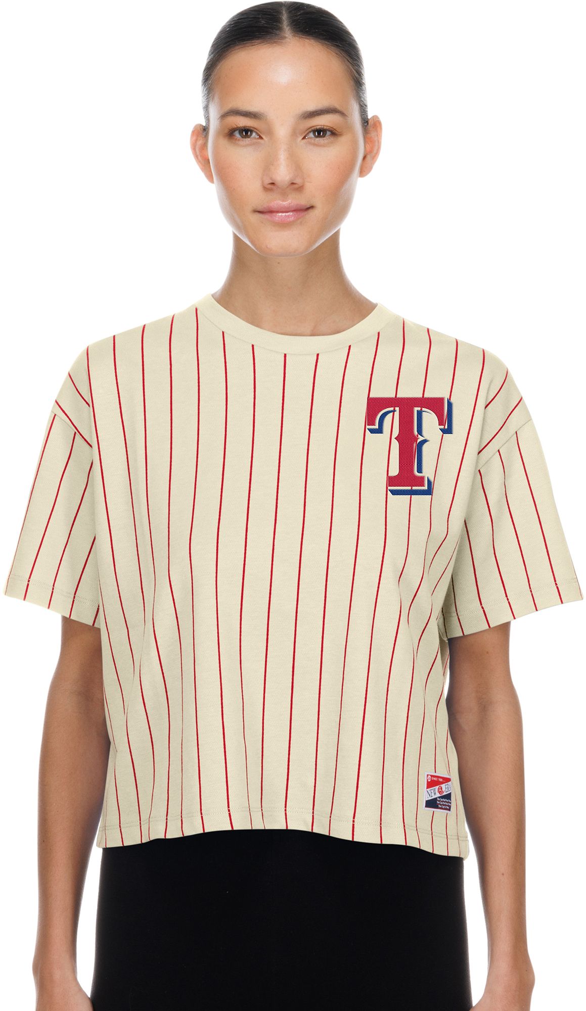 New Era Women's Texas Rangers White Throwback T-Shirt