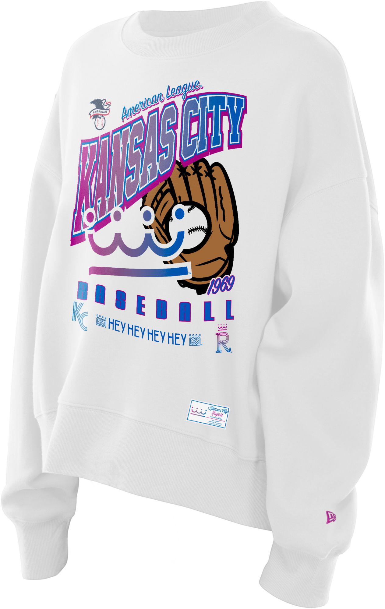 New Era Women's Kansas City Royals White Throwback 2026 City Connect Crewneck Sweatshirt