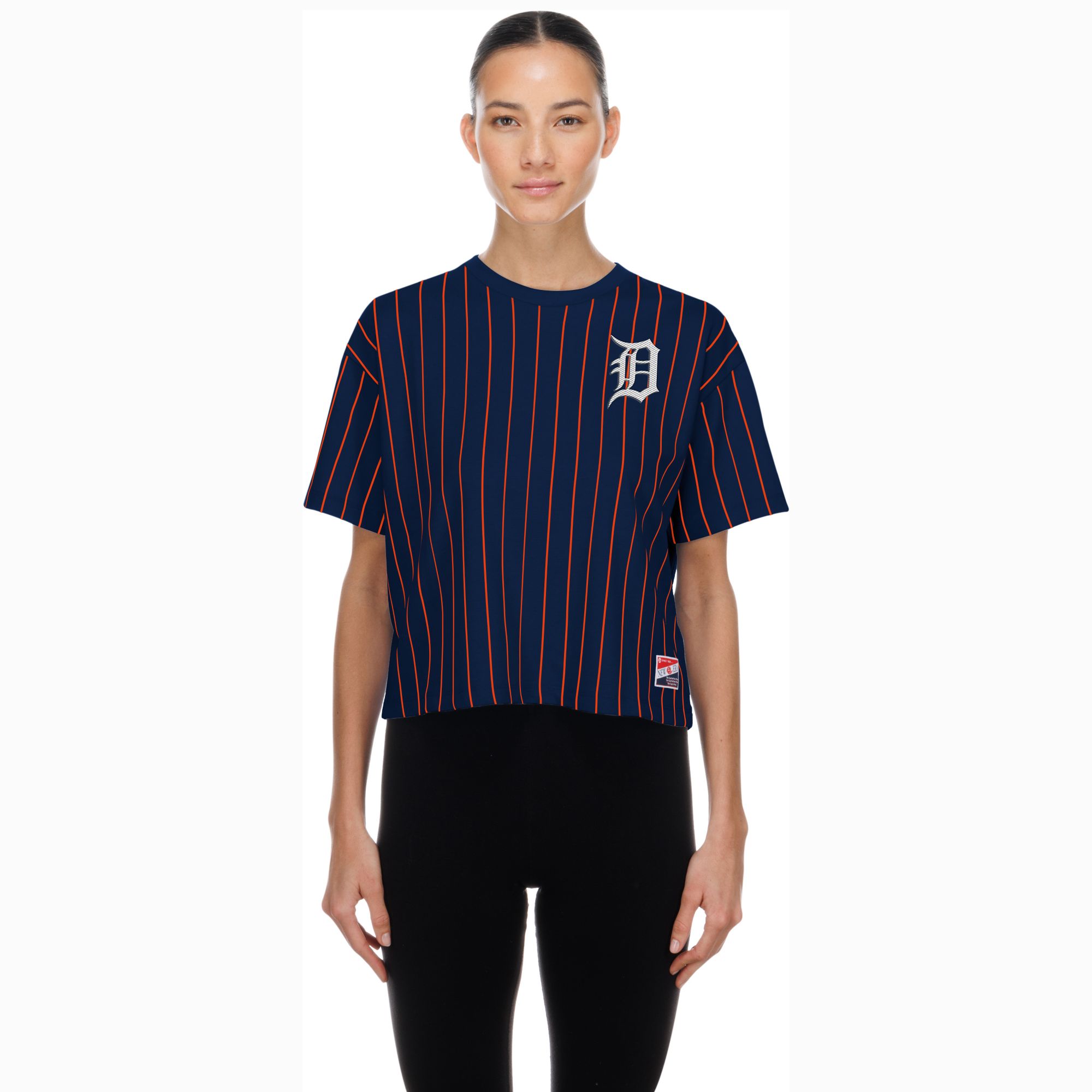 New Era Women's Detroit Tigers Navy Throwback T-Shirt