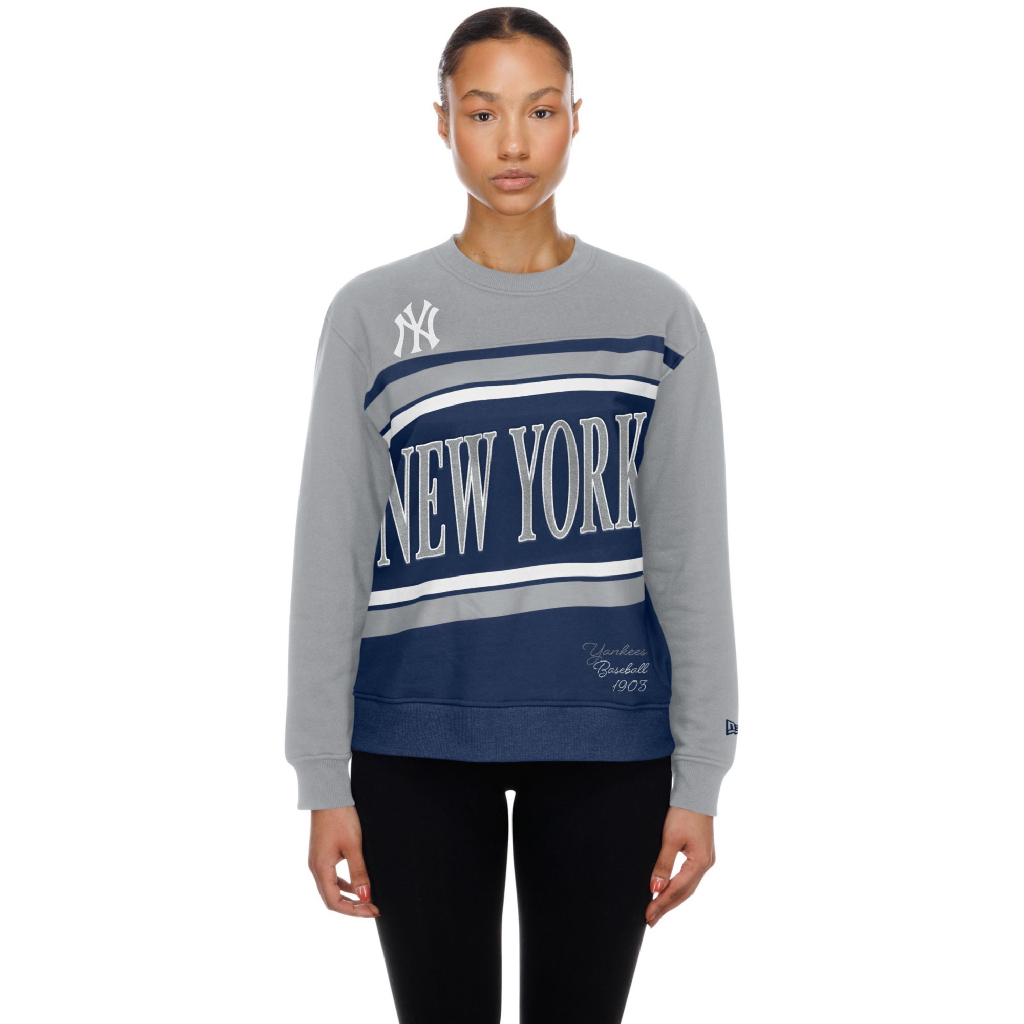 New Era Women's New York Yankees Navy Game Day Crewneck Sweatshirt