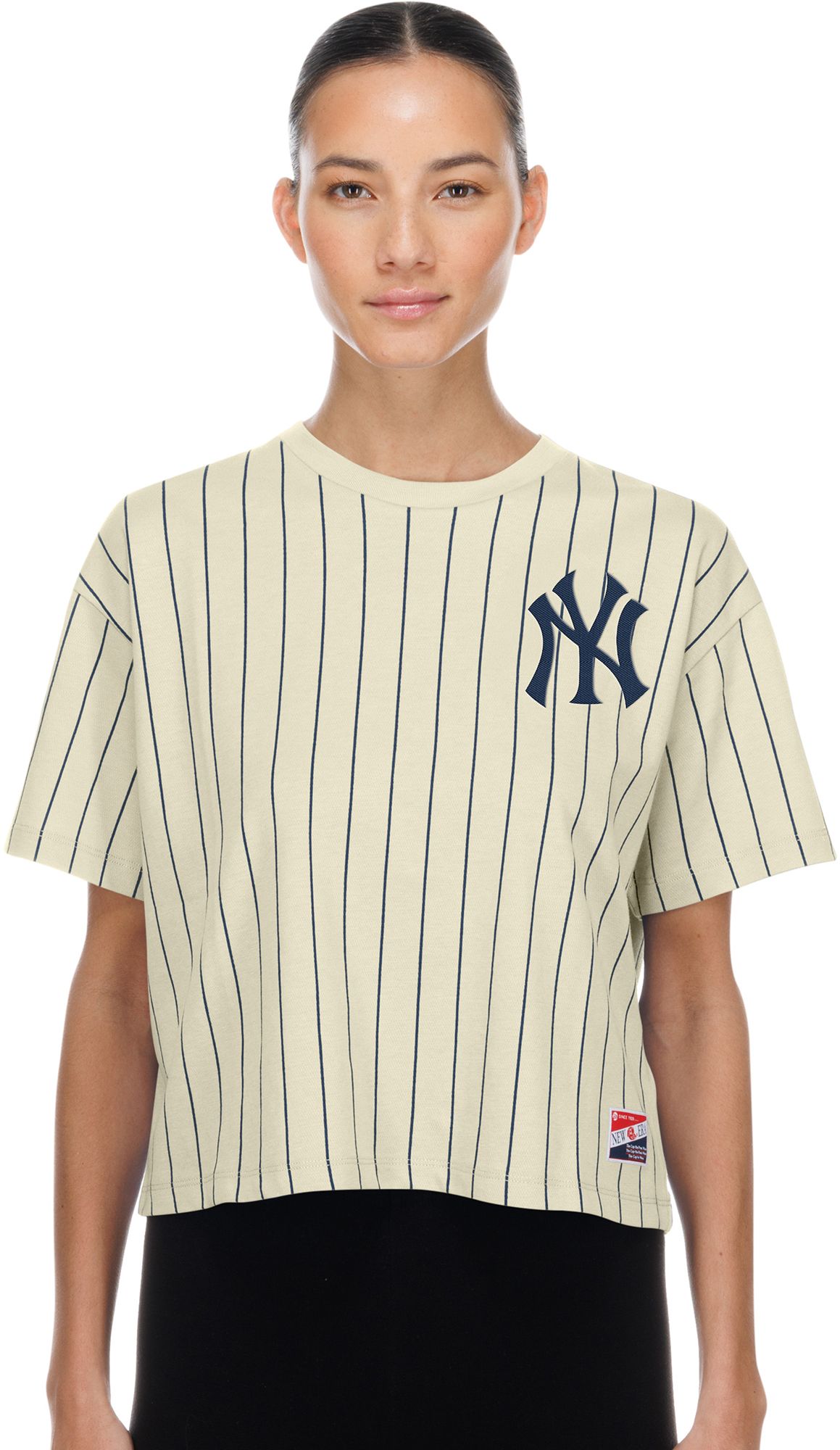 New Era Women's New York Yankees White Throwback T-Shirt