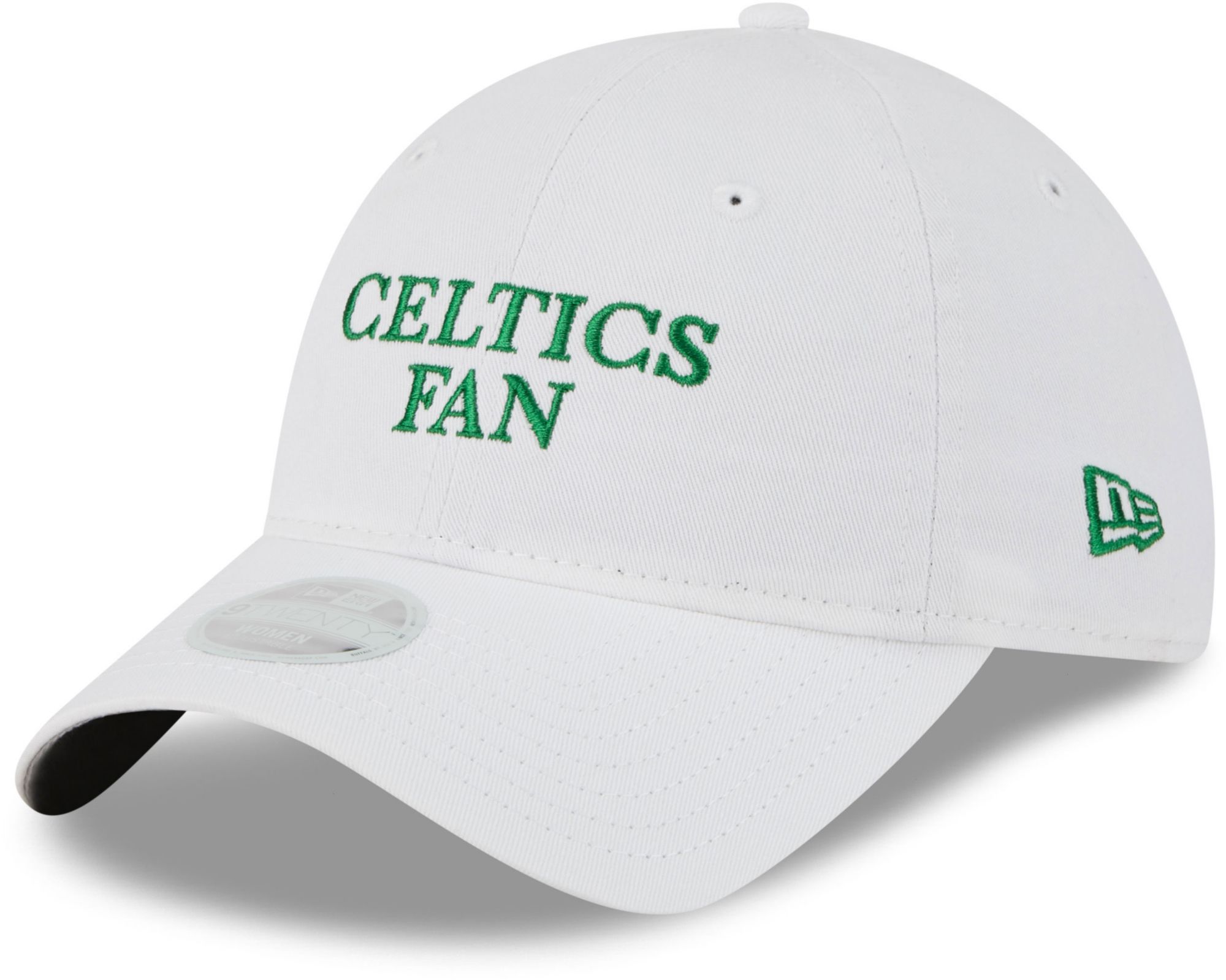 New Era Women's Boston Celtics White Team Fan 9Twenty Adjustable Hat