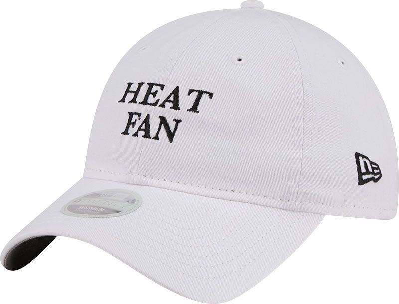 New Era Women's Miami Heat White Team Fan 9Twenty Adjustable Hat