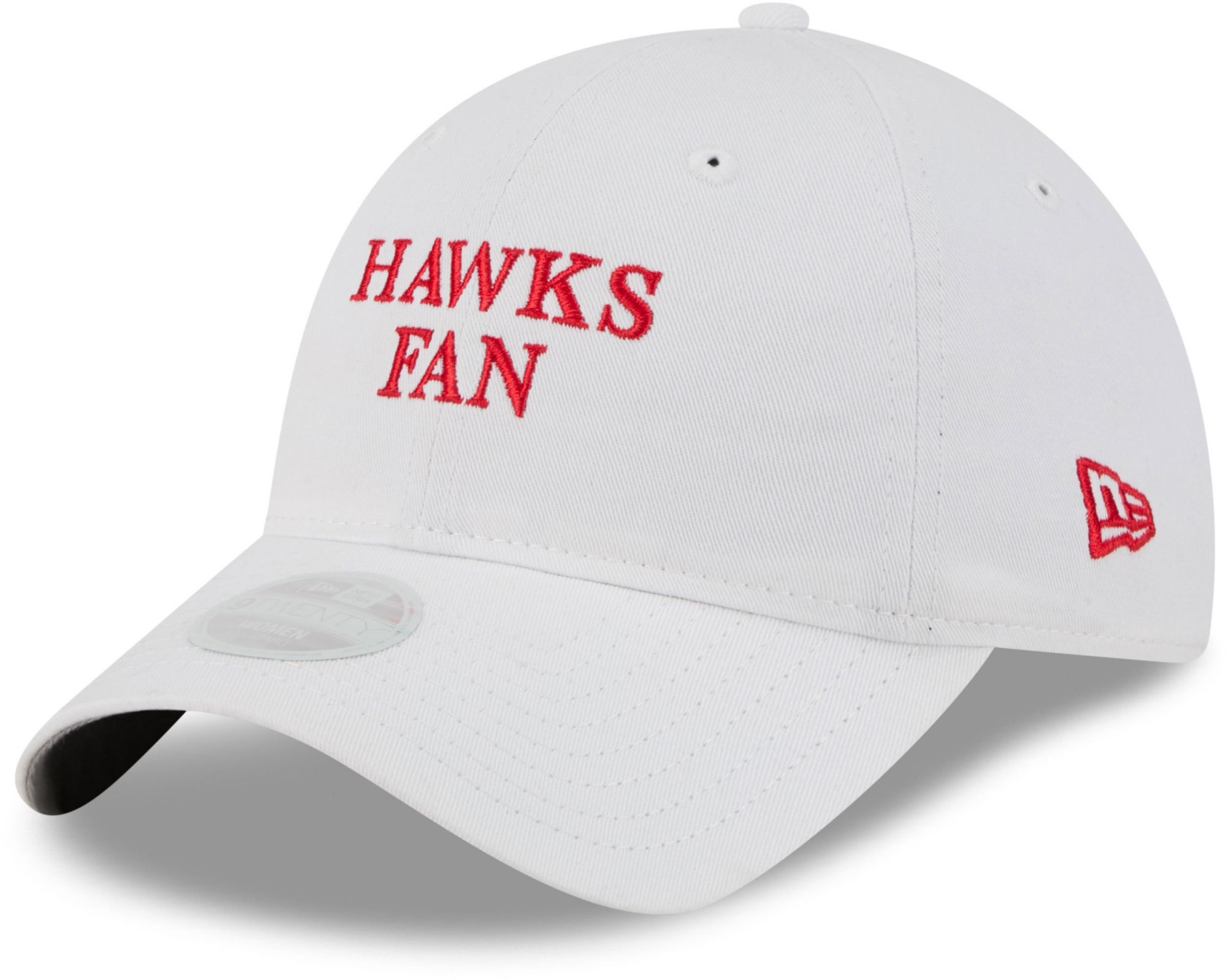 New Era Women's Atlanta Hawks White Team Fan 9Twenty Adjustable Hat