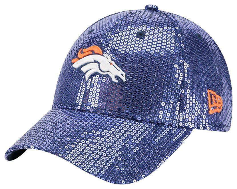 New Era Women's Denver Broncos Navy Sequin 9Forty Adjustable Hat