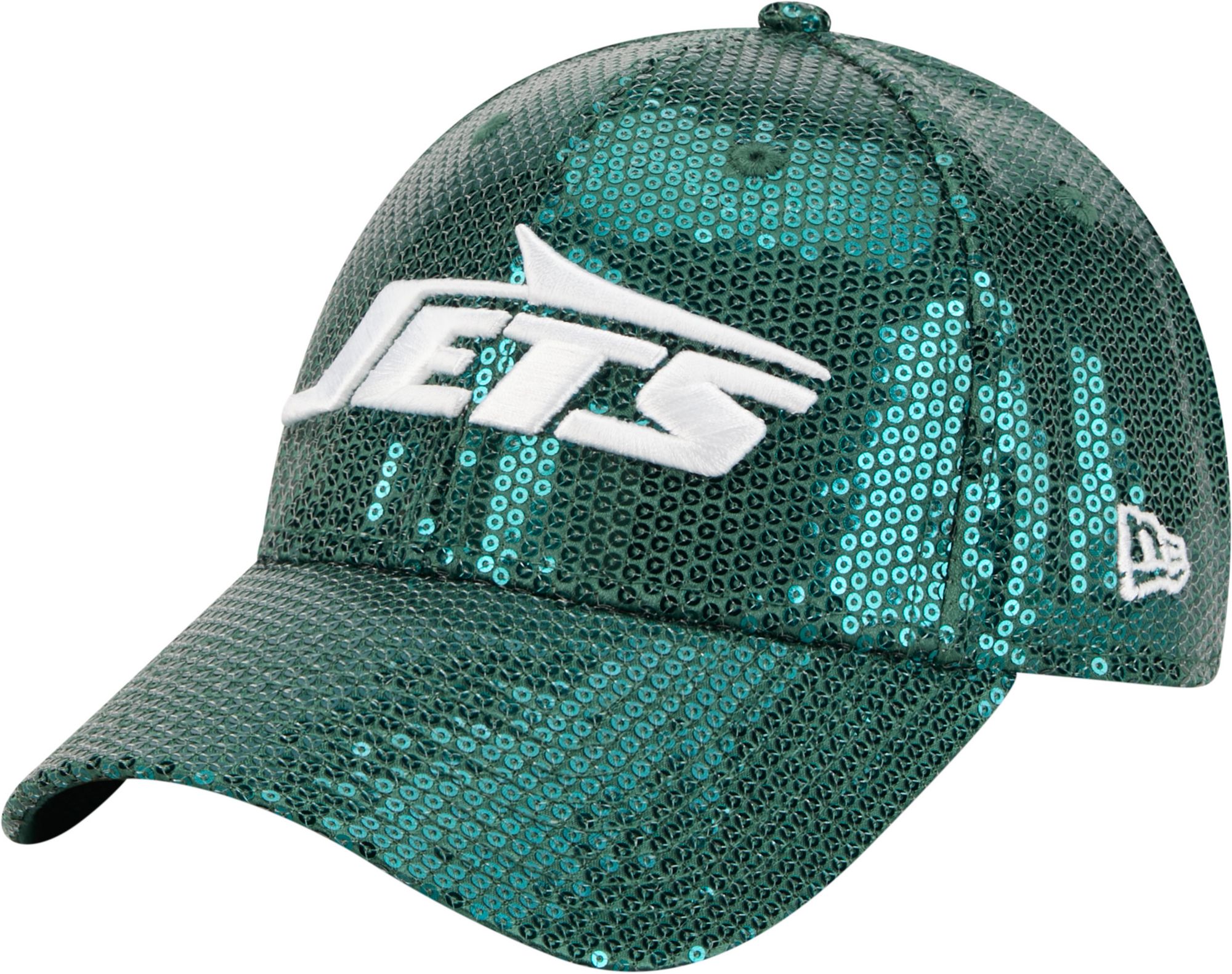 New Era Women's New York Jets Green Sequin 9Forty Adjustable Hat